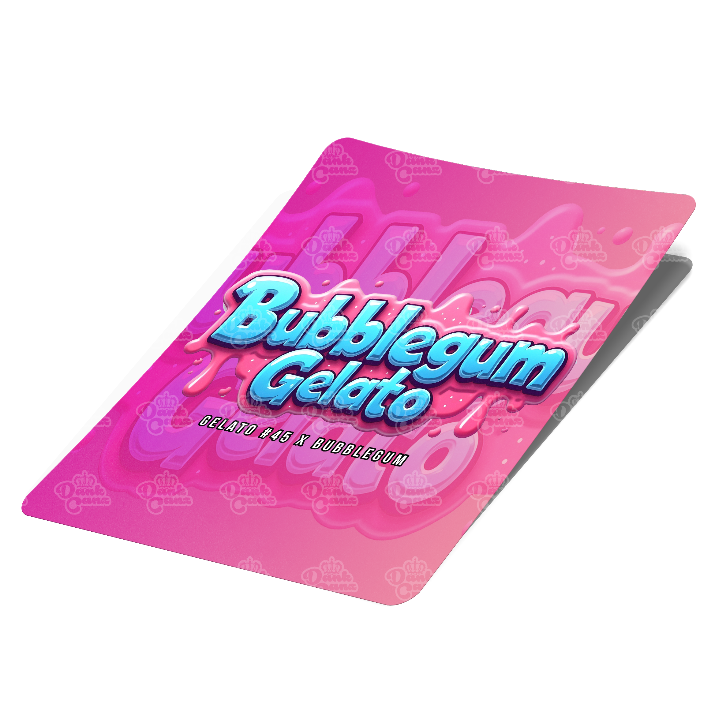 Bubblegum Gelato Mylar Bag Labels - Labels only - DC Packaging Custom Cannabis Packaging