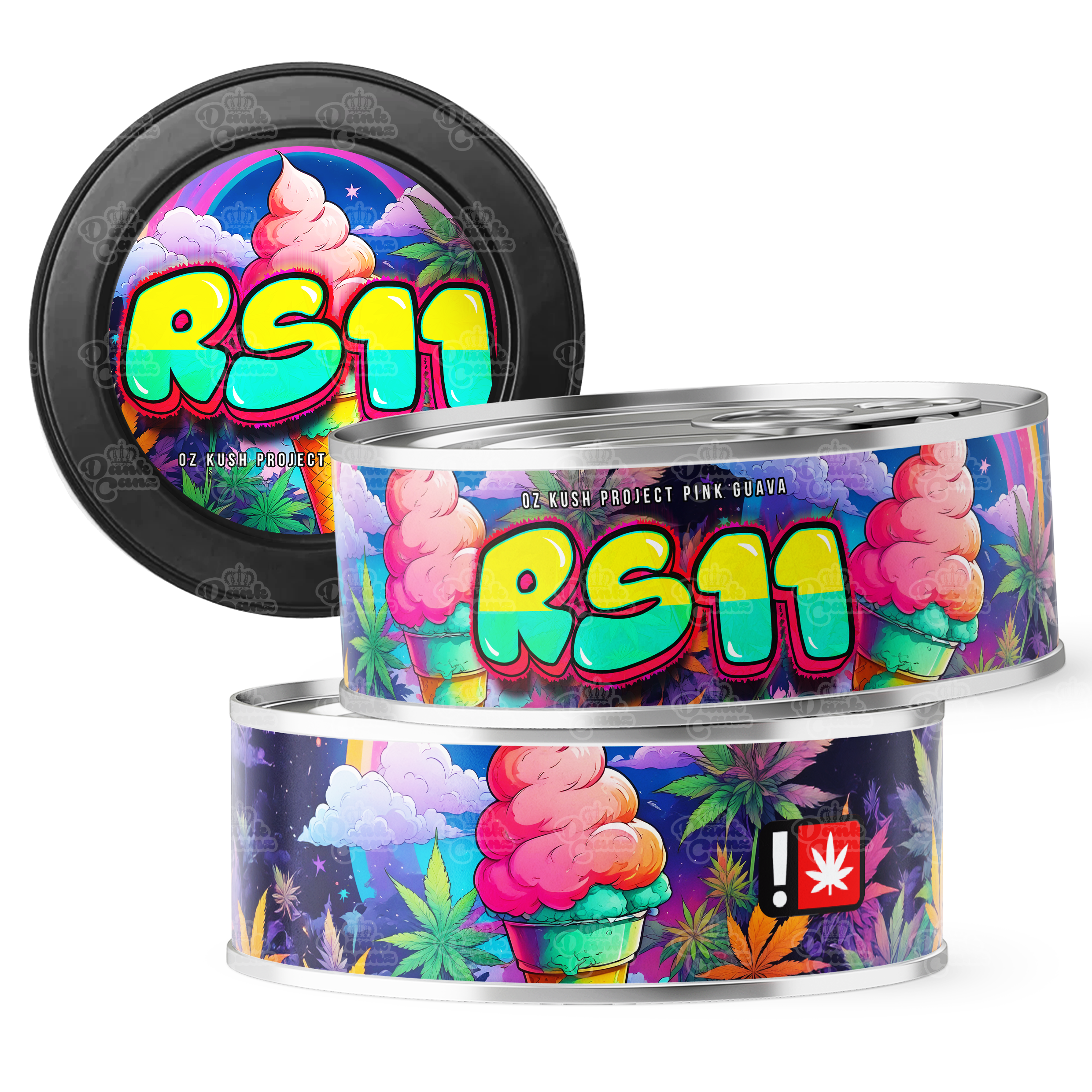 RS11 3.5g Self Seal Tins - DC Packaging Custom Cannabis Packaging