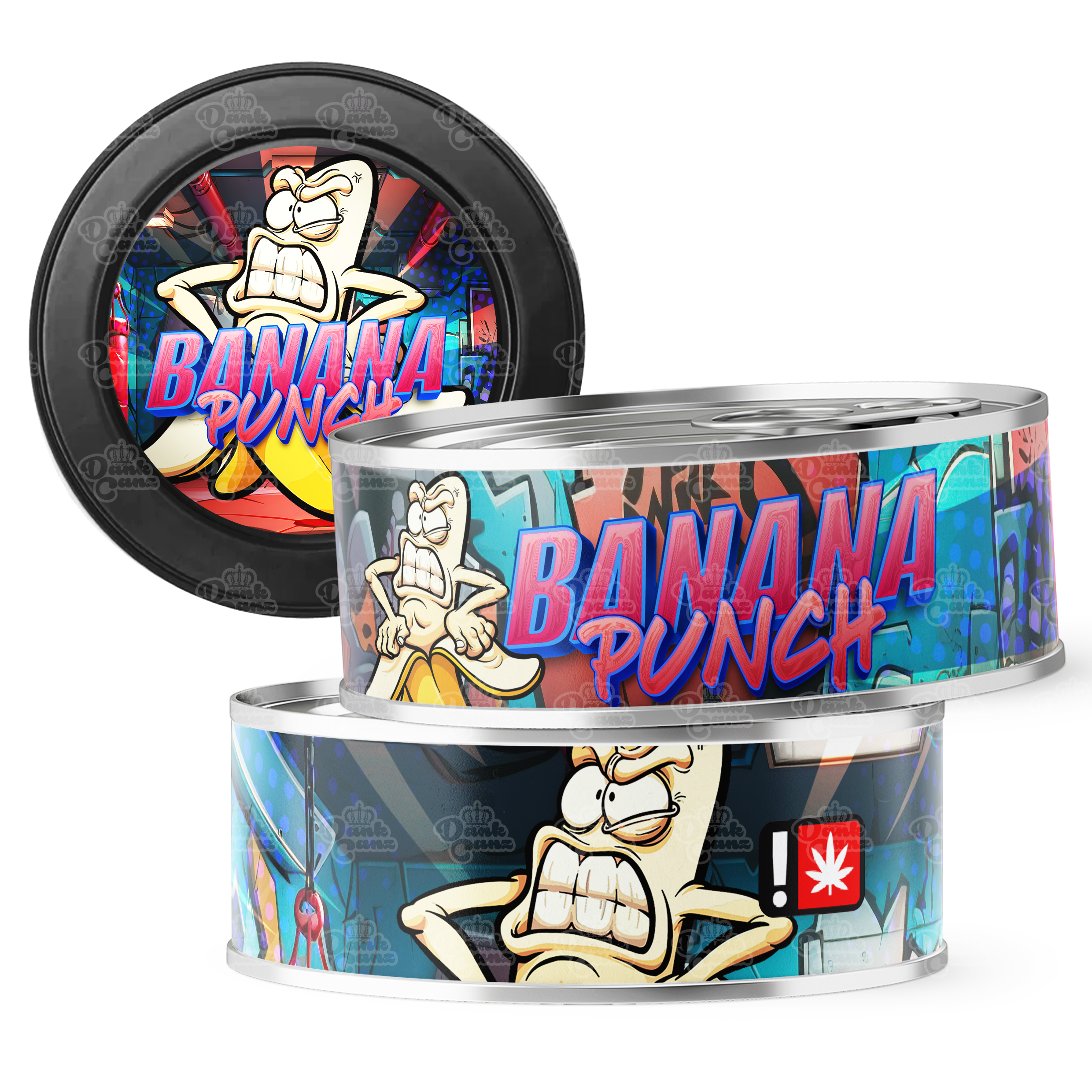 Banana Punch 3.5g/60ml Glass Jars - Labelled - DC Packaging Custom Cannabis Packaging