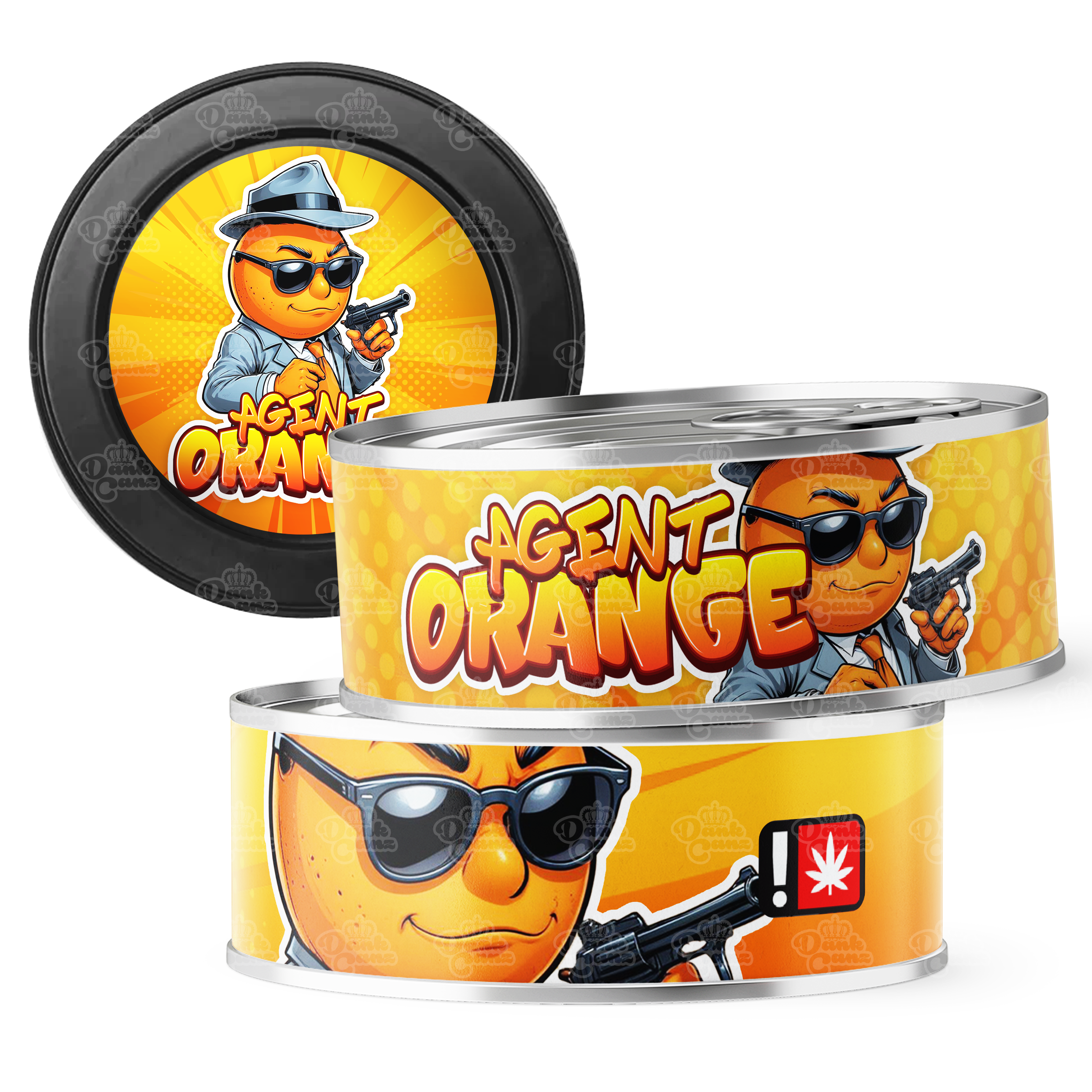 Agent Orange 3.5g Self Seal Tins - DC Packaging Custom Cannabis Packaging
