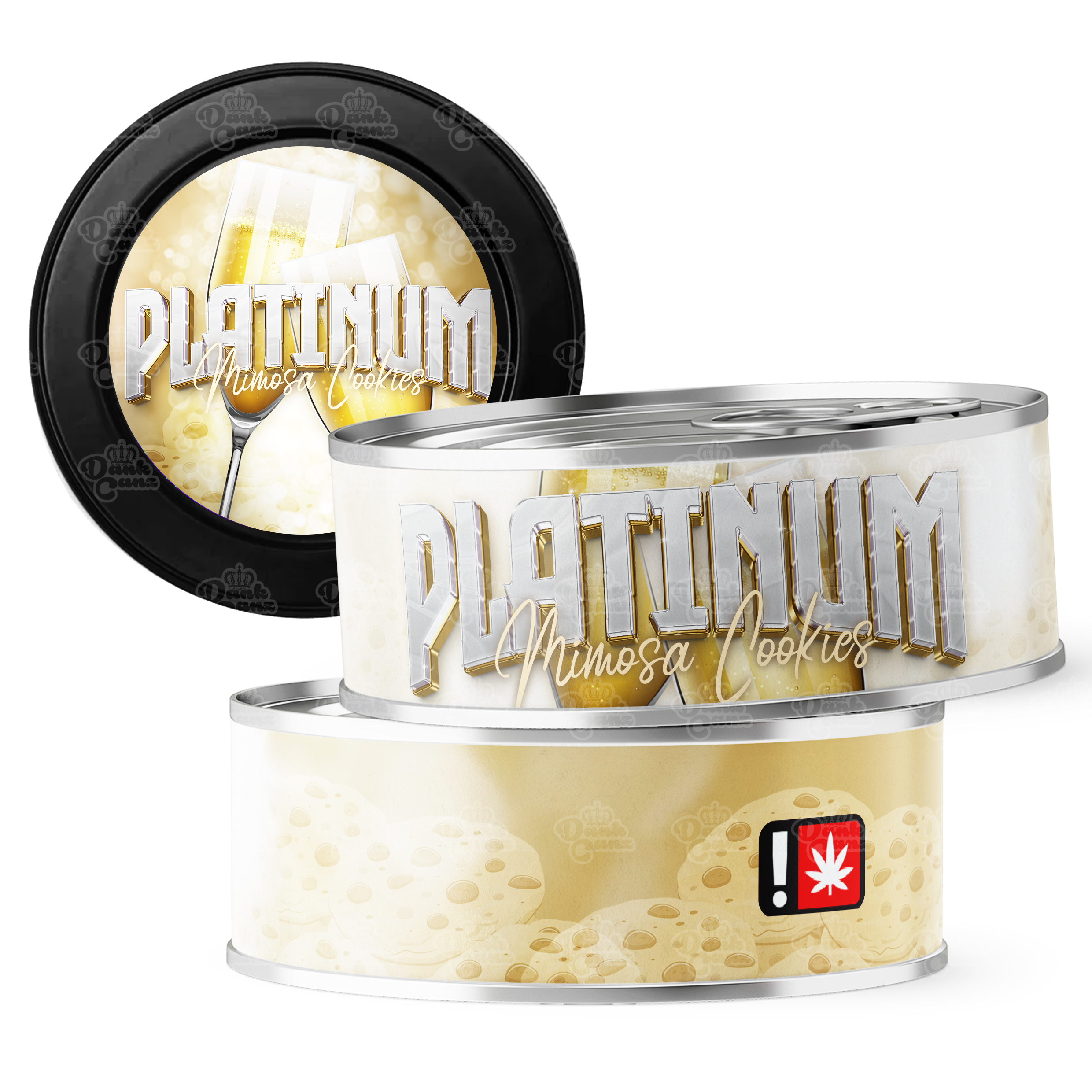 Platinum Mimosa Cookies 3.5g Self Seal Tins - DC Packaging Custom Cannabis Packaging