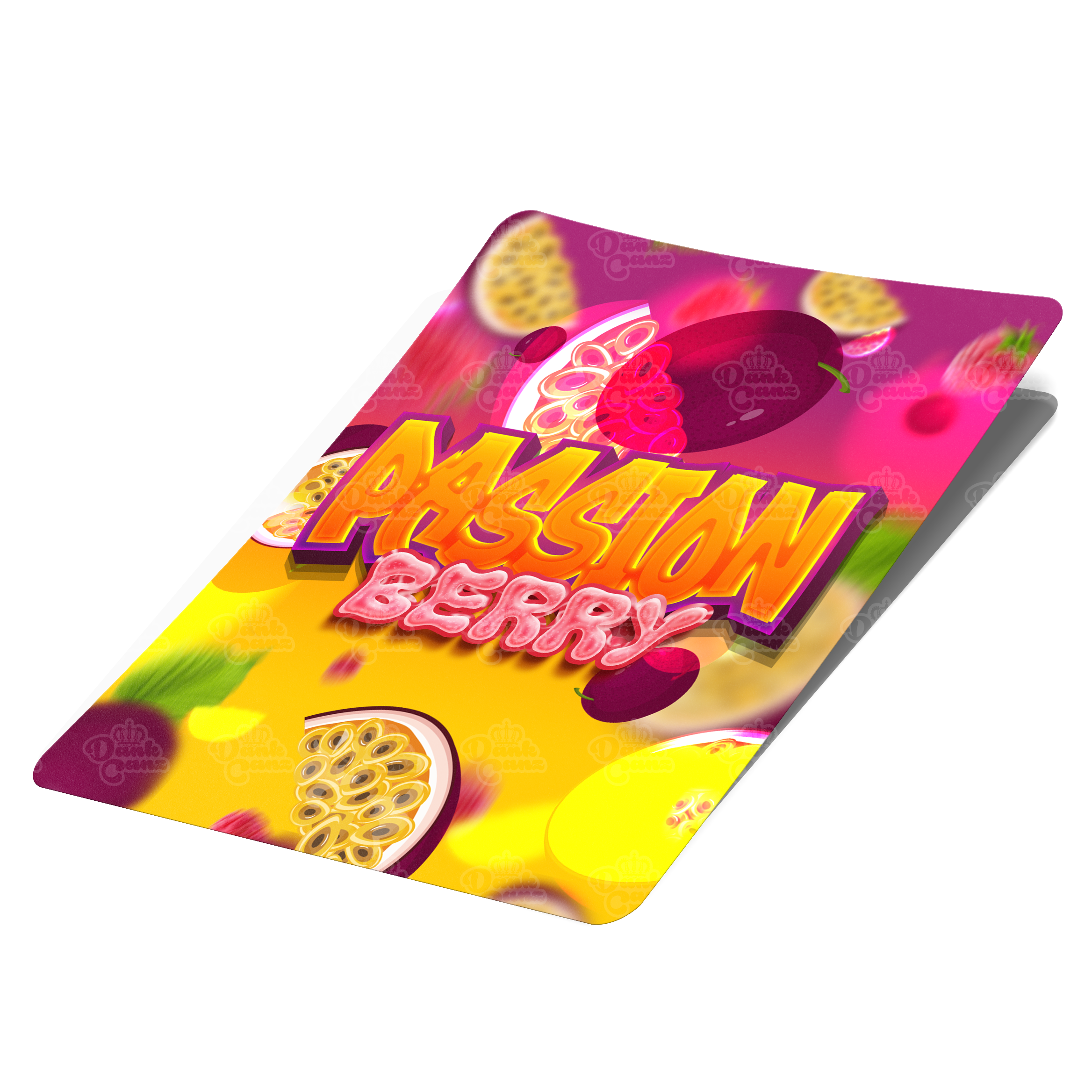 Passion Berry Mylar Bag Labels - Labels only - DC Packaging Custom Cannabis Packaging