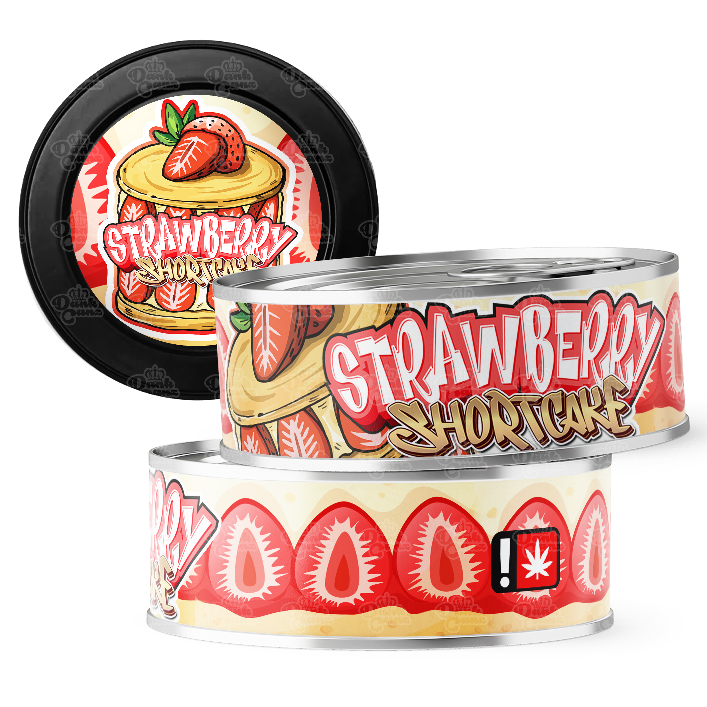 Strawberry Shortcake 3.5g Self Seal Tins - DC Packaging Custom Cannabis Packaging