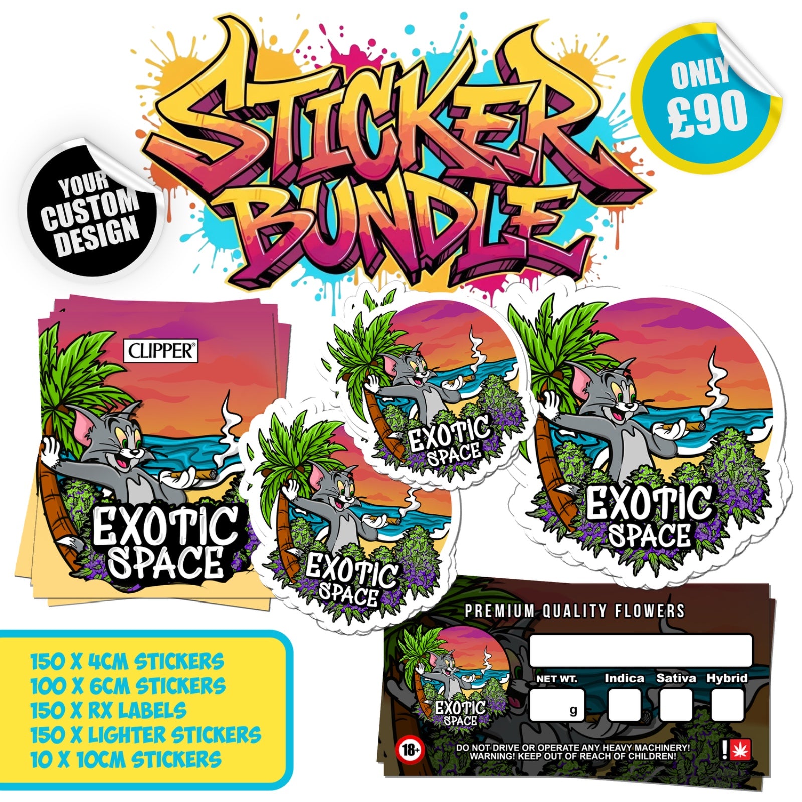 Sticker Bundle - DC Packaging Custom Cannabis Packaging
