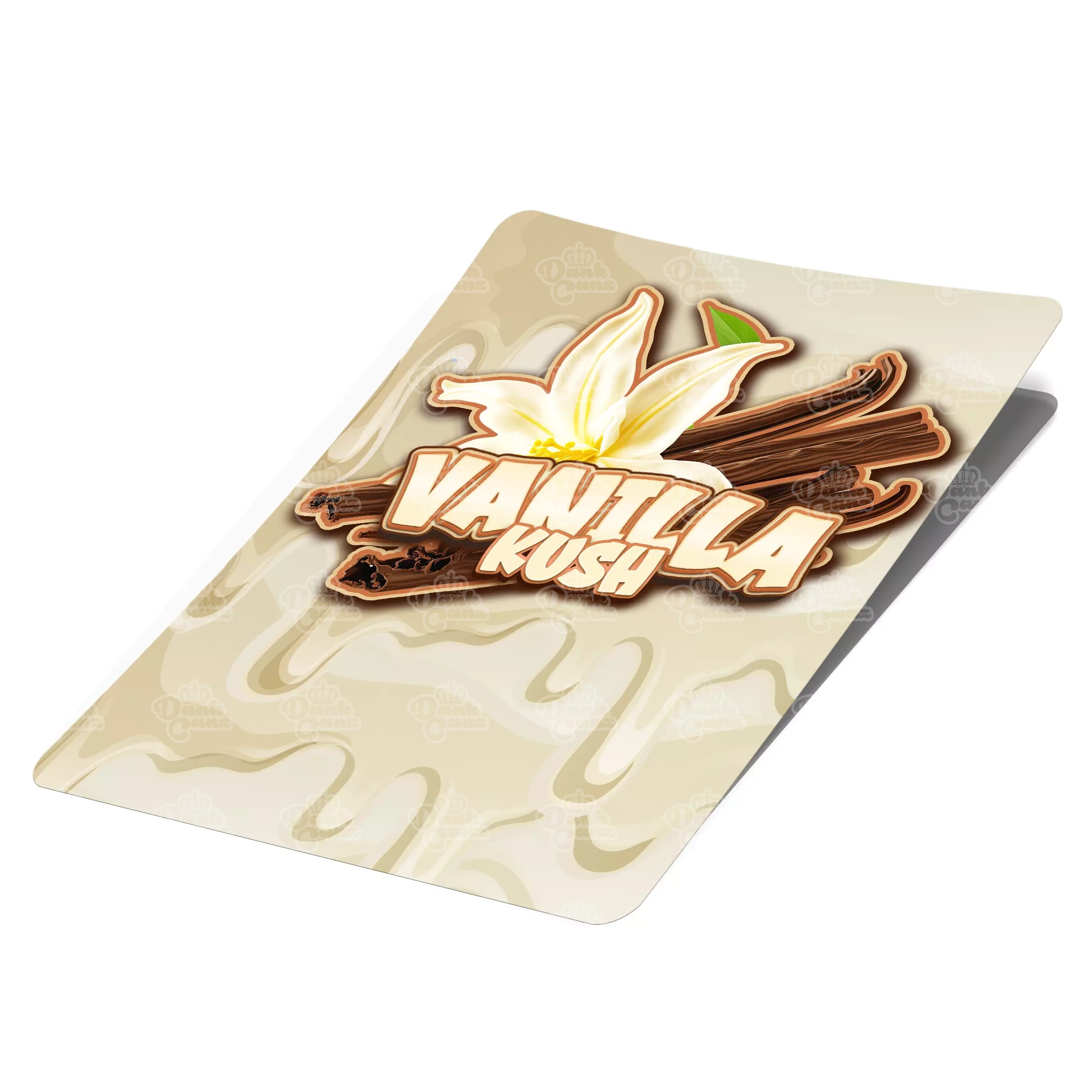 Vanilla Kush Mylar Bag Labels - Labels only - DC Packaging Custom Cannabis Packaging