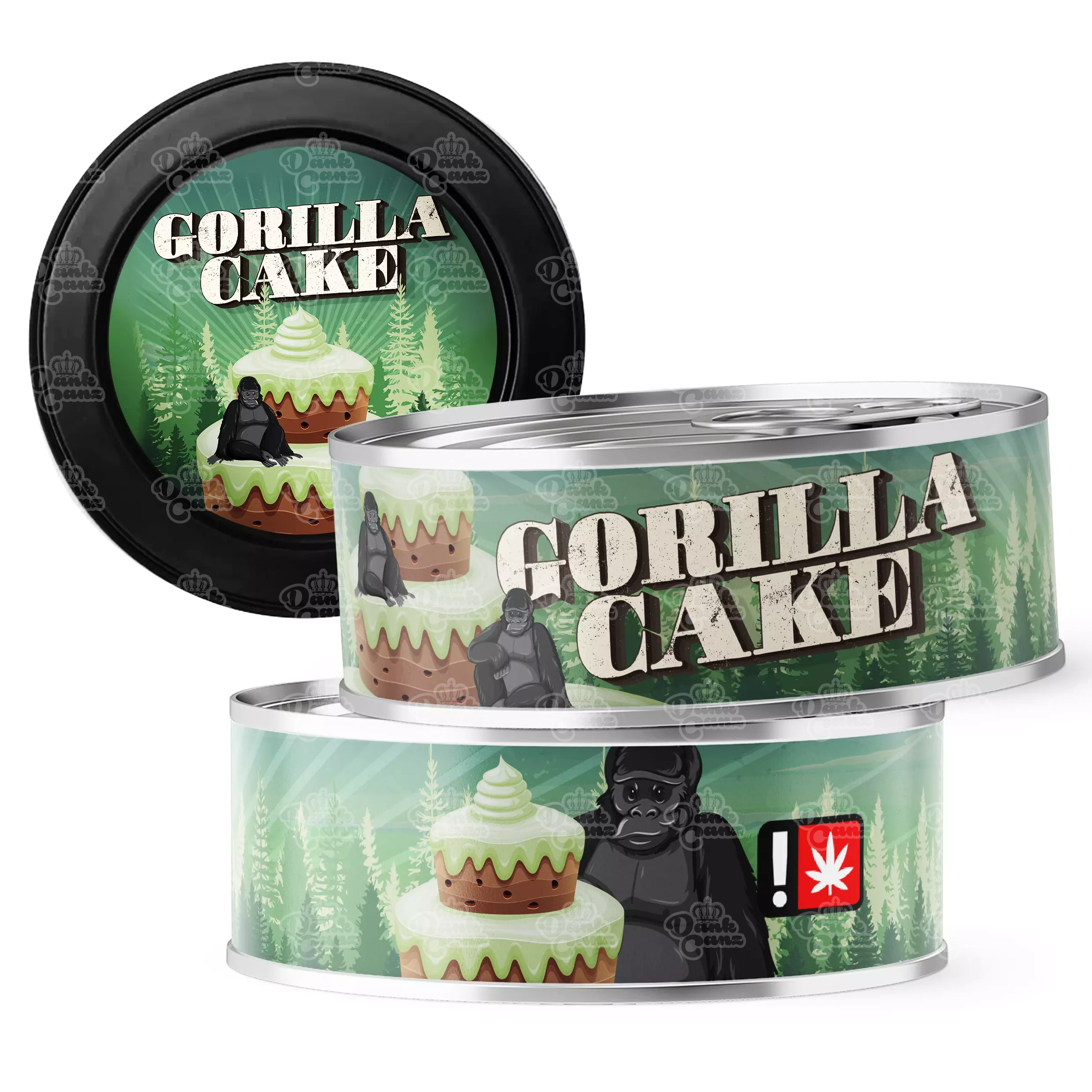 Gorilla Cake 3.5g Self Seal Tins - DC Packaging Custom Cannabis Packaging