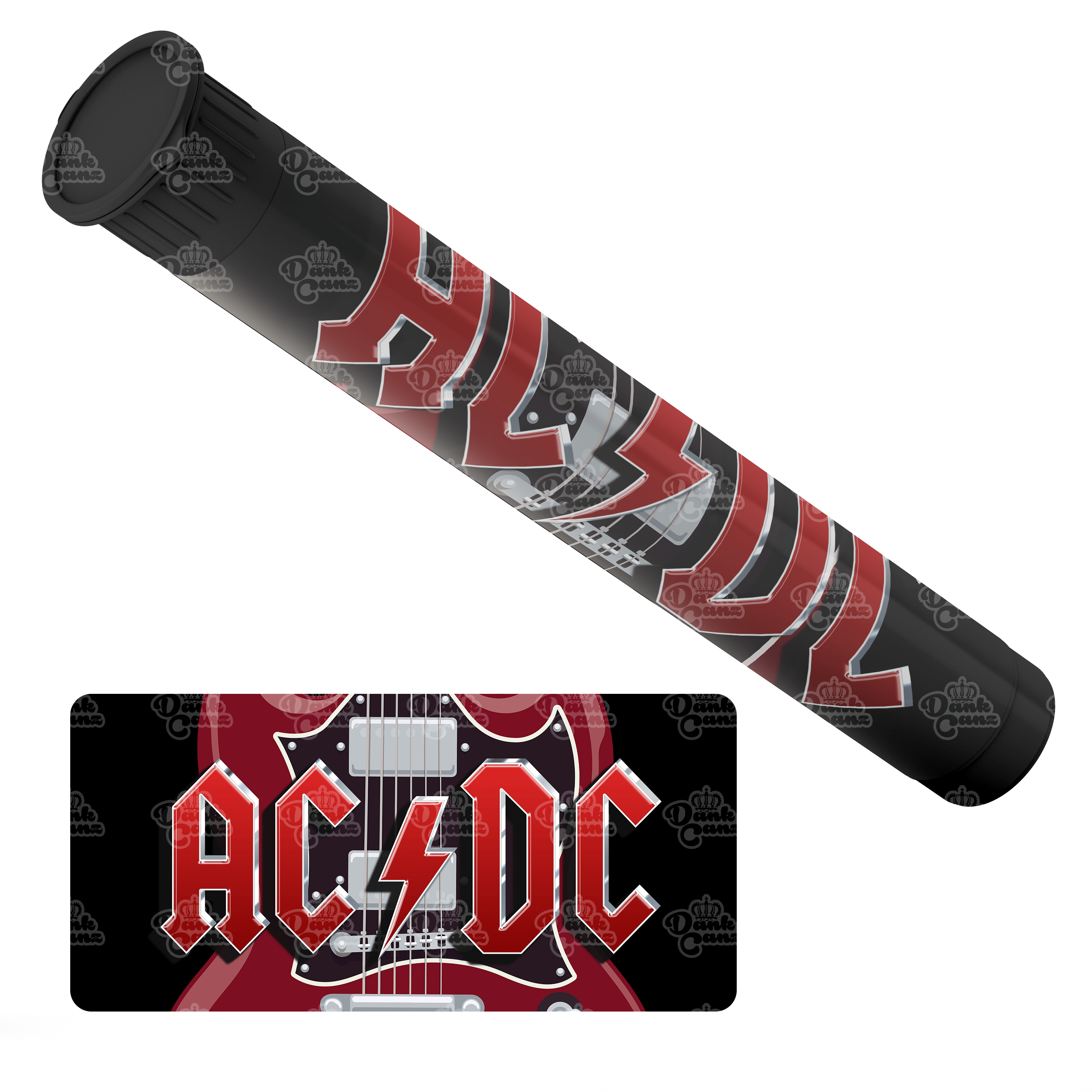 ACDC Pre Roll Tubes - Labelled - DC Packaging Custom Cannabis Packaging