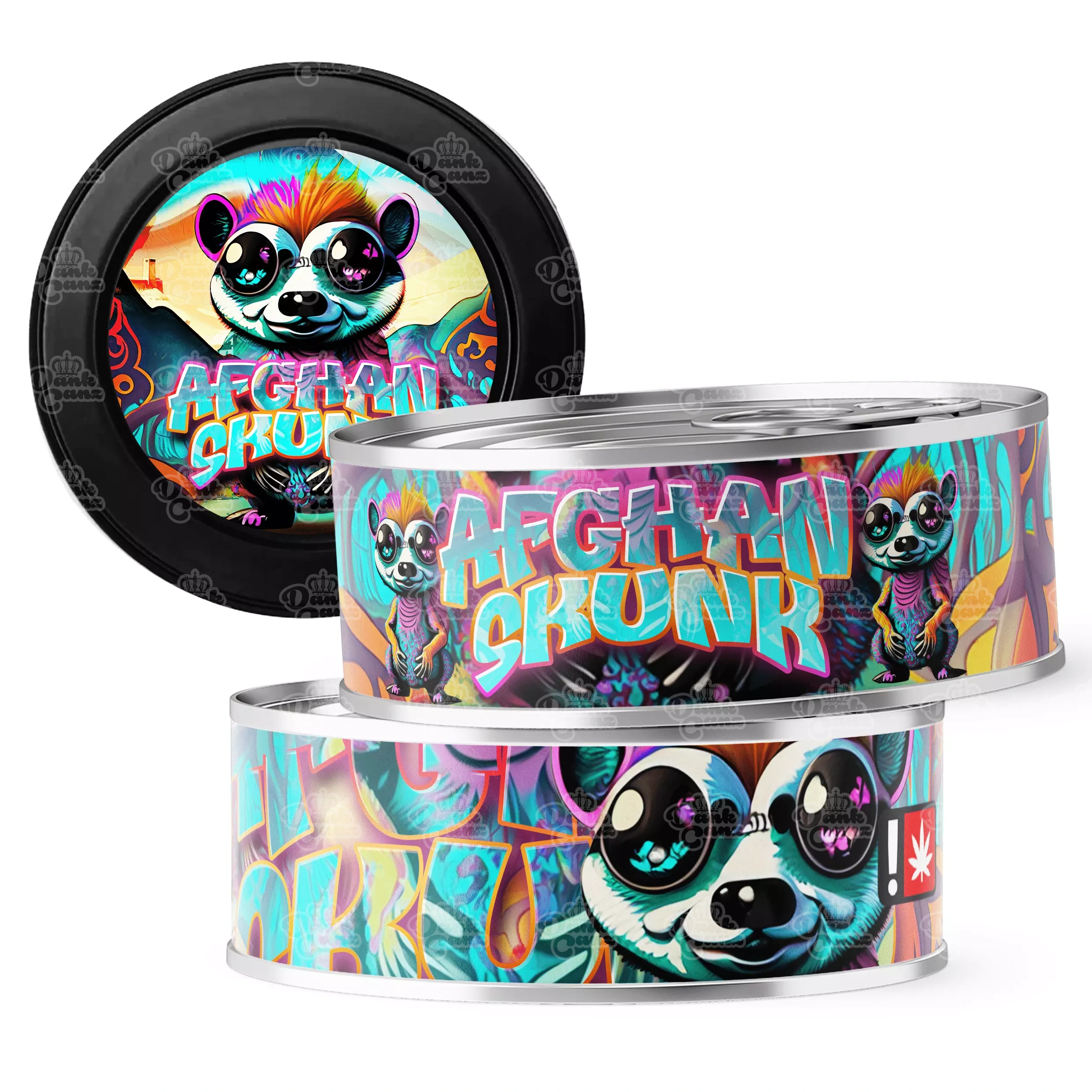 Afghan Skunk 3.5g Self Seal Tins - DC Packaging Custom Cannabis Packaging