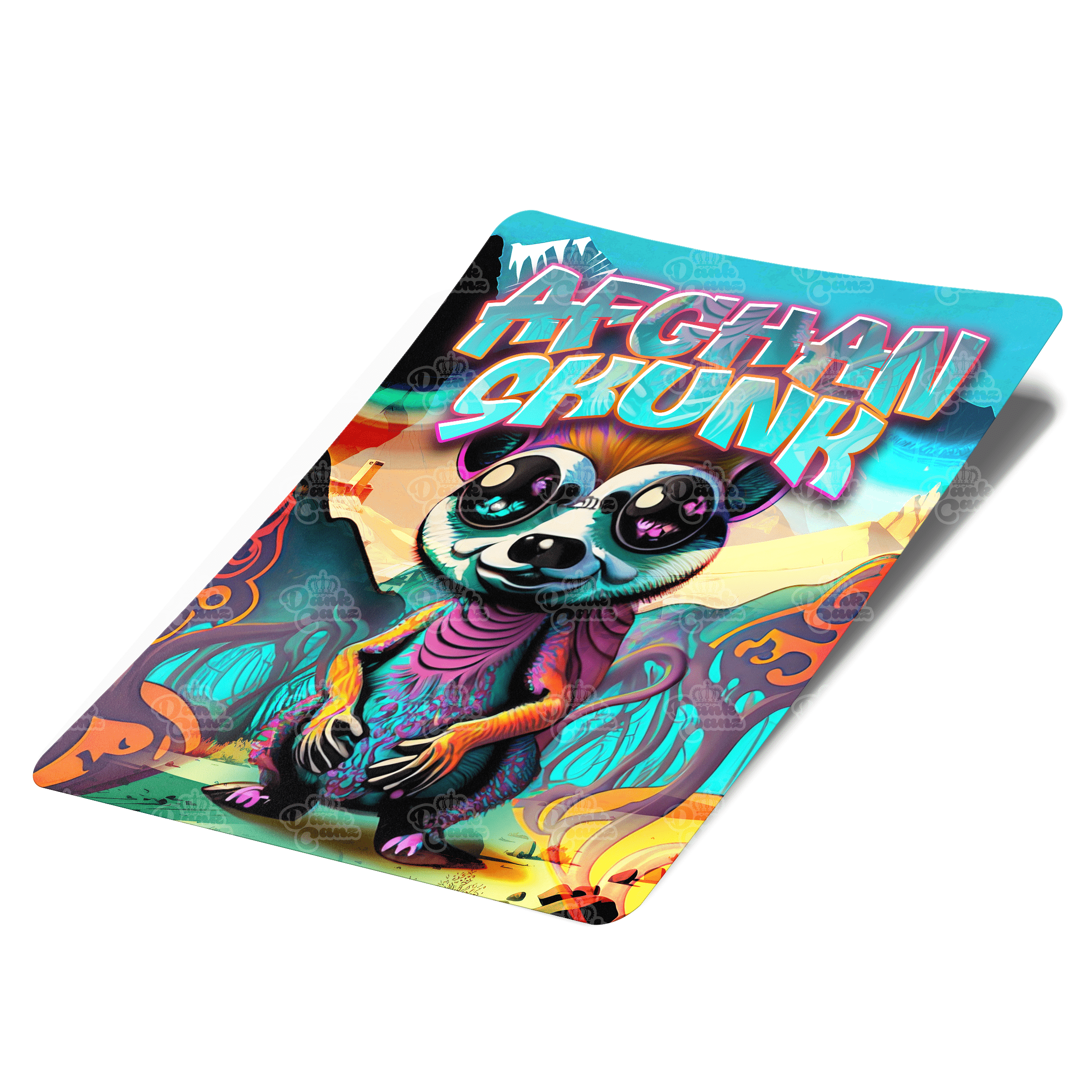 Afghan Skunk Mylar Bag Labels - Labels only - DC Packaging Custom Cannabis Packaging