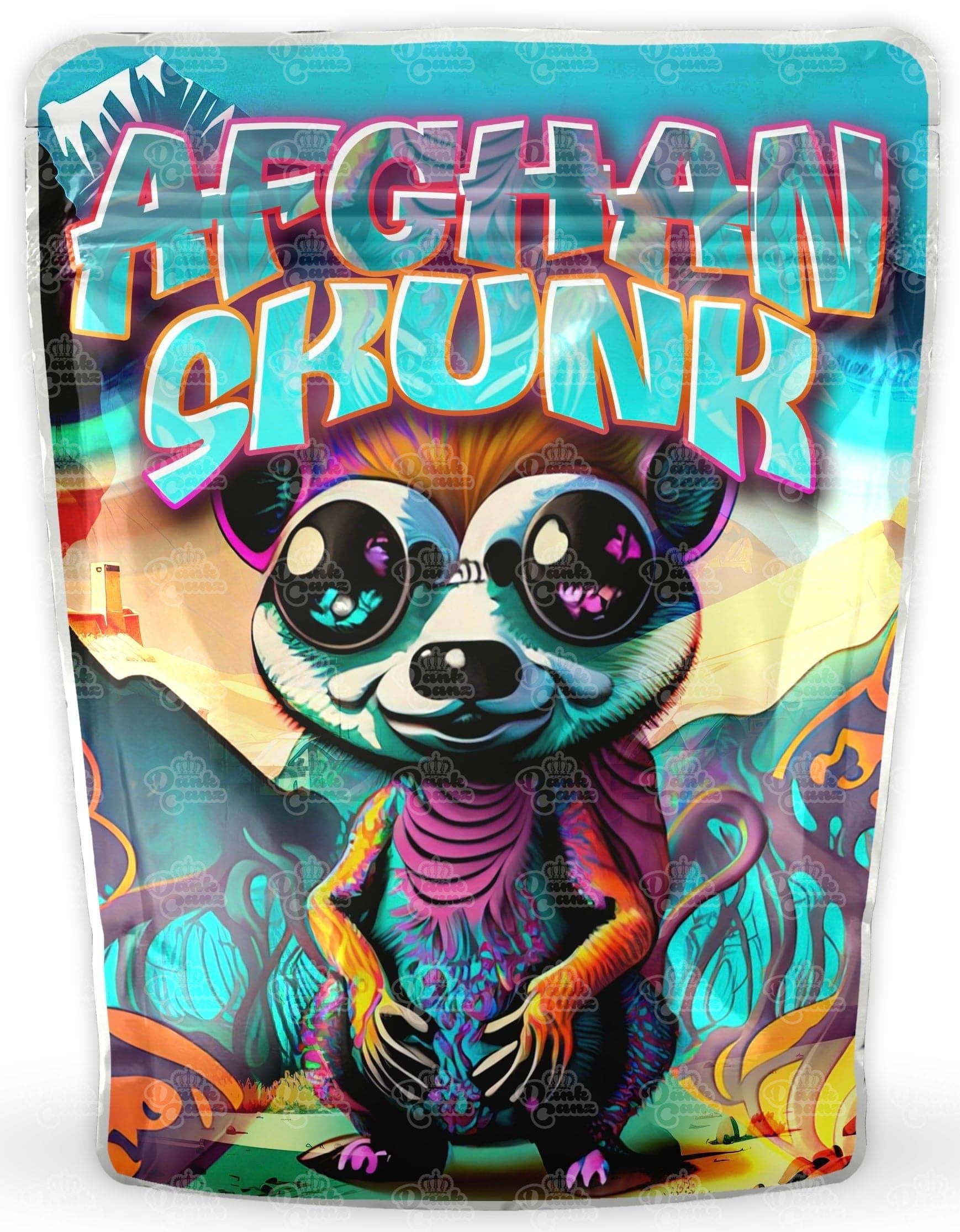 Afghan Skunk Mylar Bags - DC Packaging Custom Cannabis Packaging
