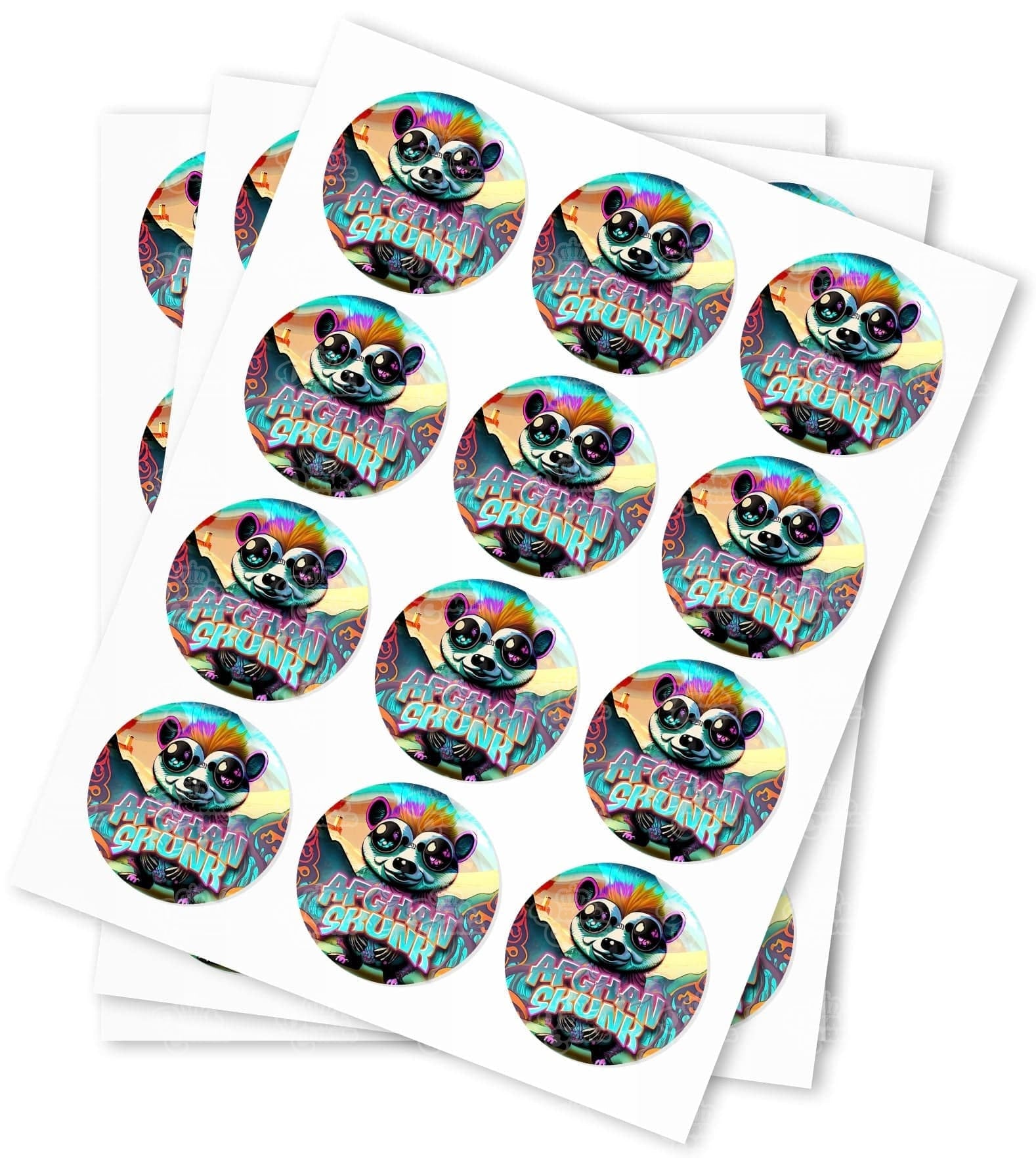 Afghan Skunk Strain Stickers - DC Packaging Custom Cannabis Packaging