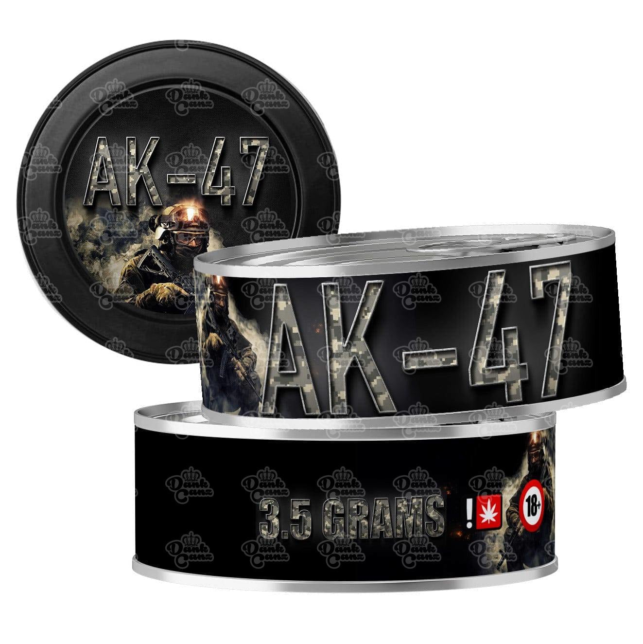 AK-47 3.5g Self Seal Tins - DC Packaging Custom Cannabis Packaging