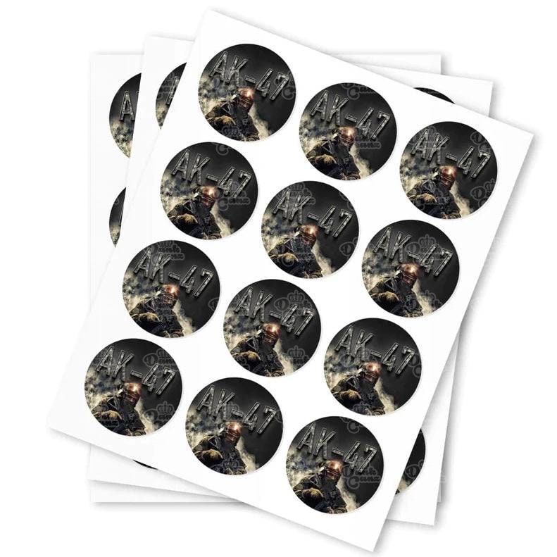 AK-47 Stickers - DC Packaging Custom Cannabis Packaging