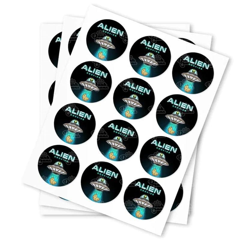 Alien Cookies Stickers - DC Packaging Custom Cannabis Packaging