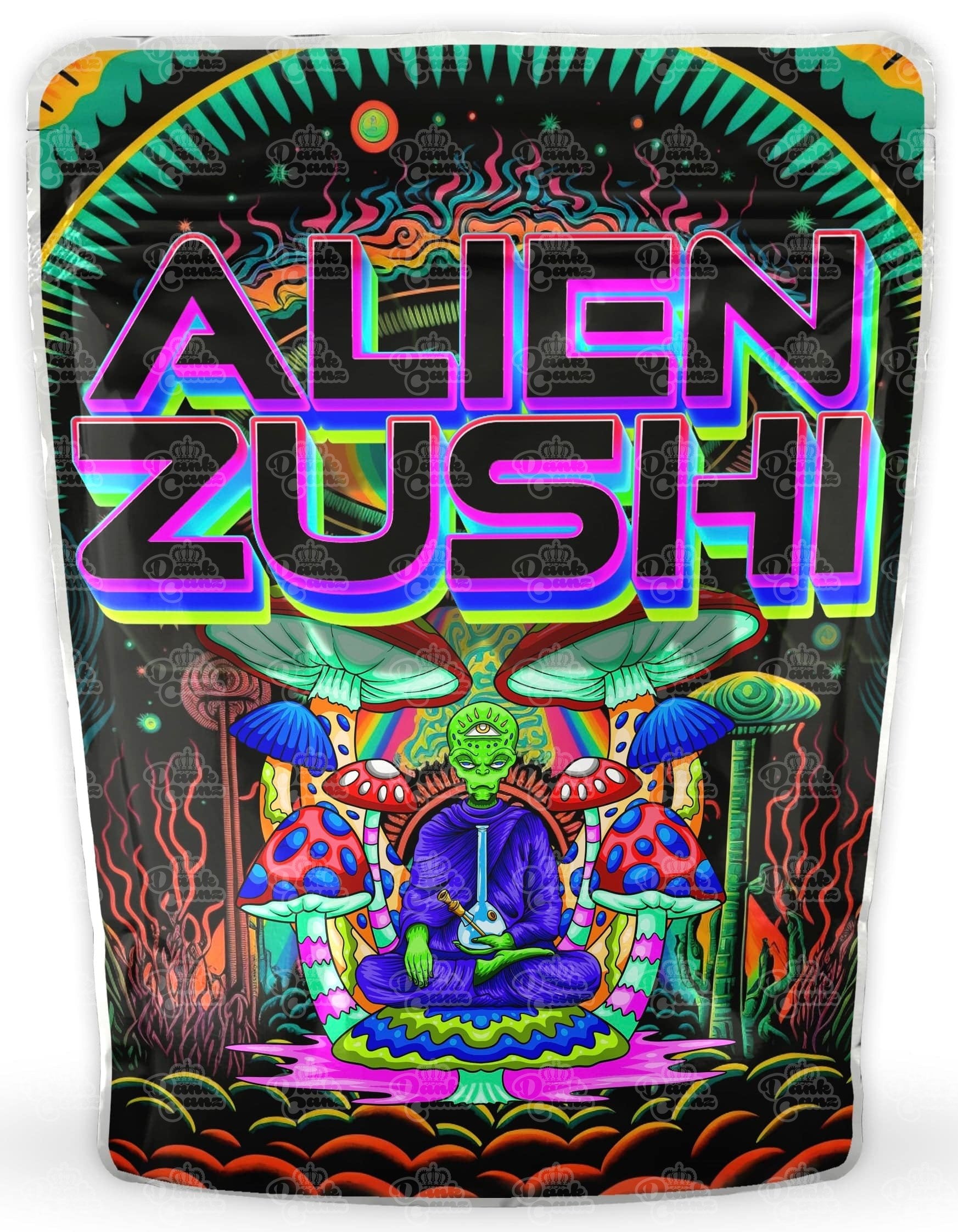Alien Zushi Mylar Bags - DC Packaging Custom Cannabis Packaging