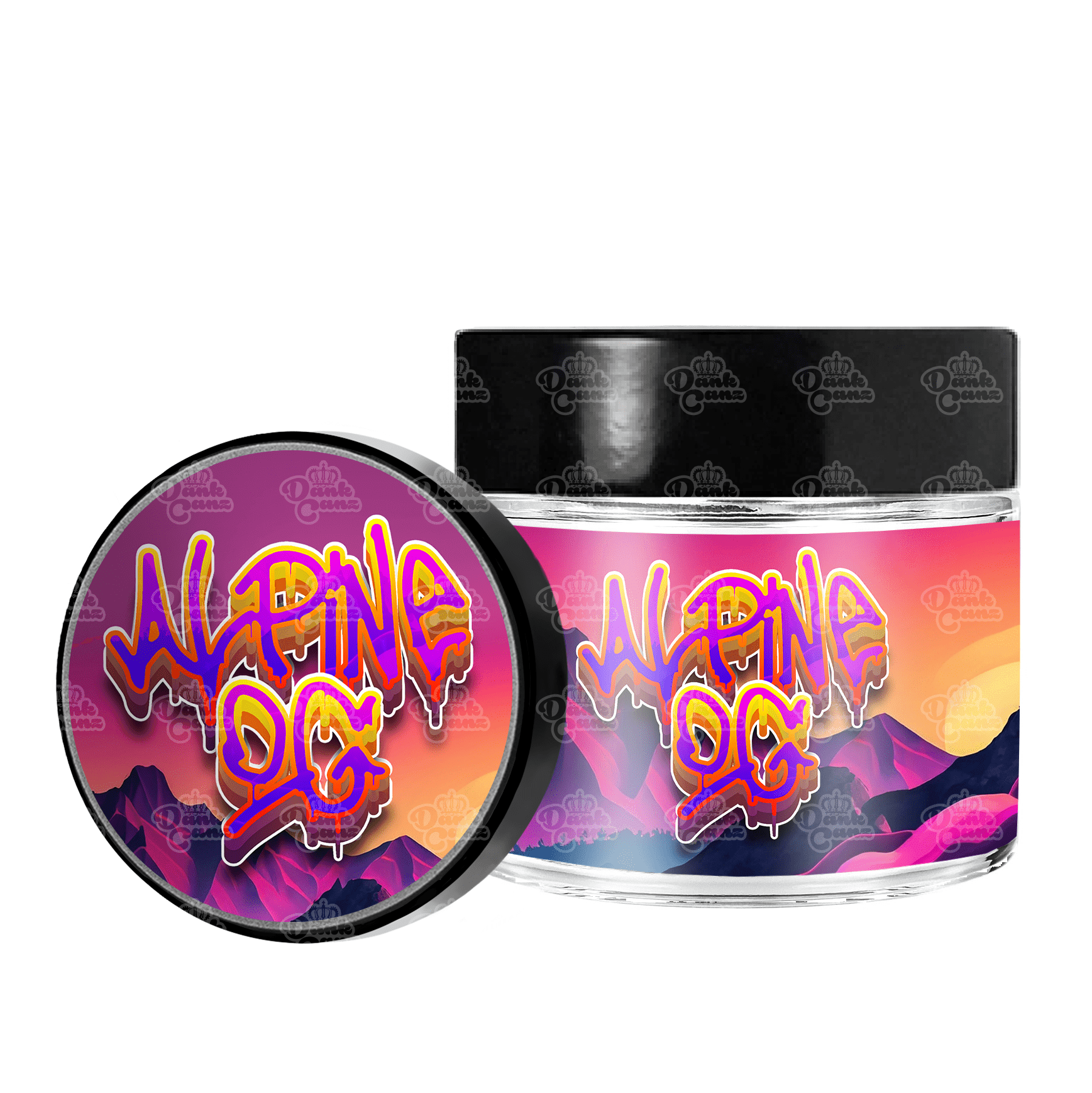 Alpine OG 3.5g/60ml Glass Jars - Labelled - DC Packaging Custom Cannabis Packaging