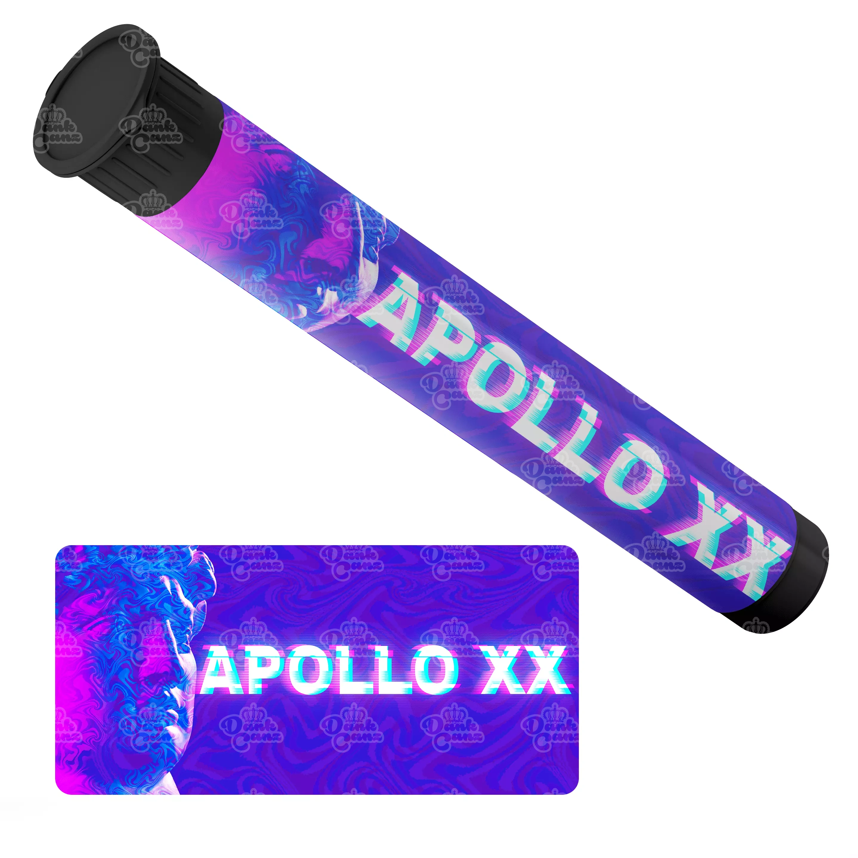 Apollo XX Pre Roll Tubes - Labelled - DC Packaging Custom Cannabis Packaging