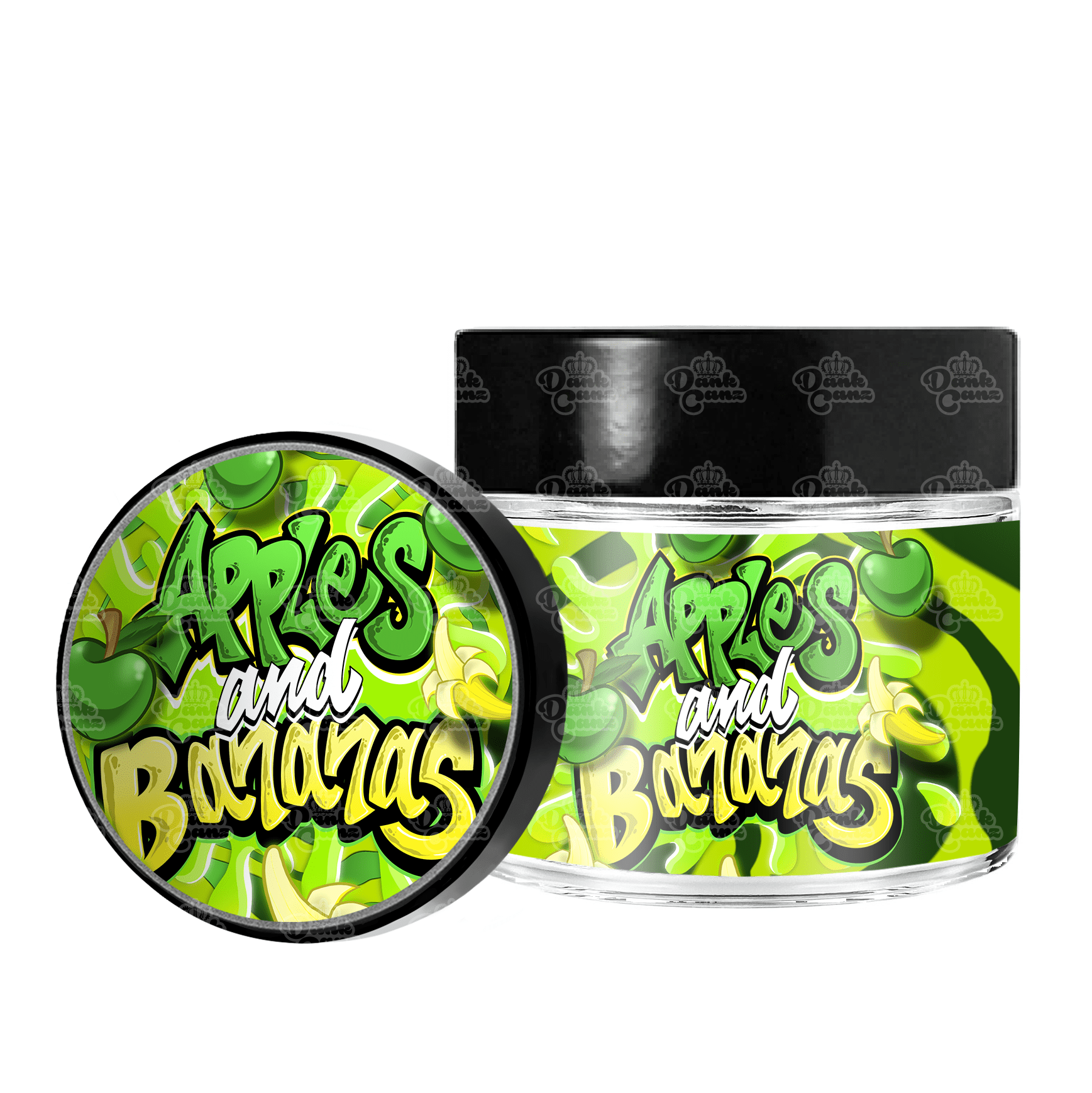 Apples & Bananas 3.5g/60ml Glass Jars - Labelled - DC Packaging Custom Cannabis Packaging