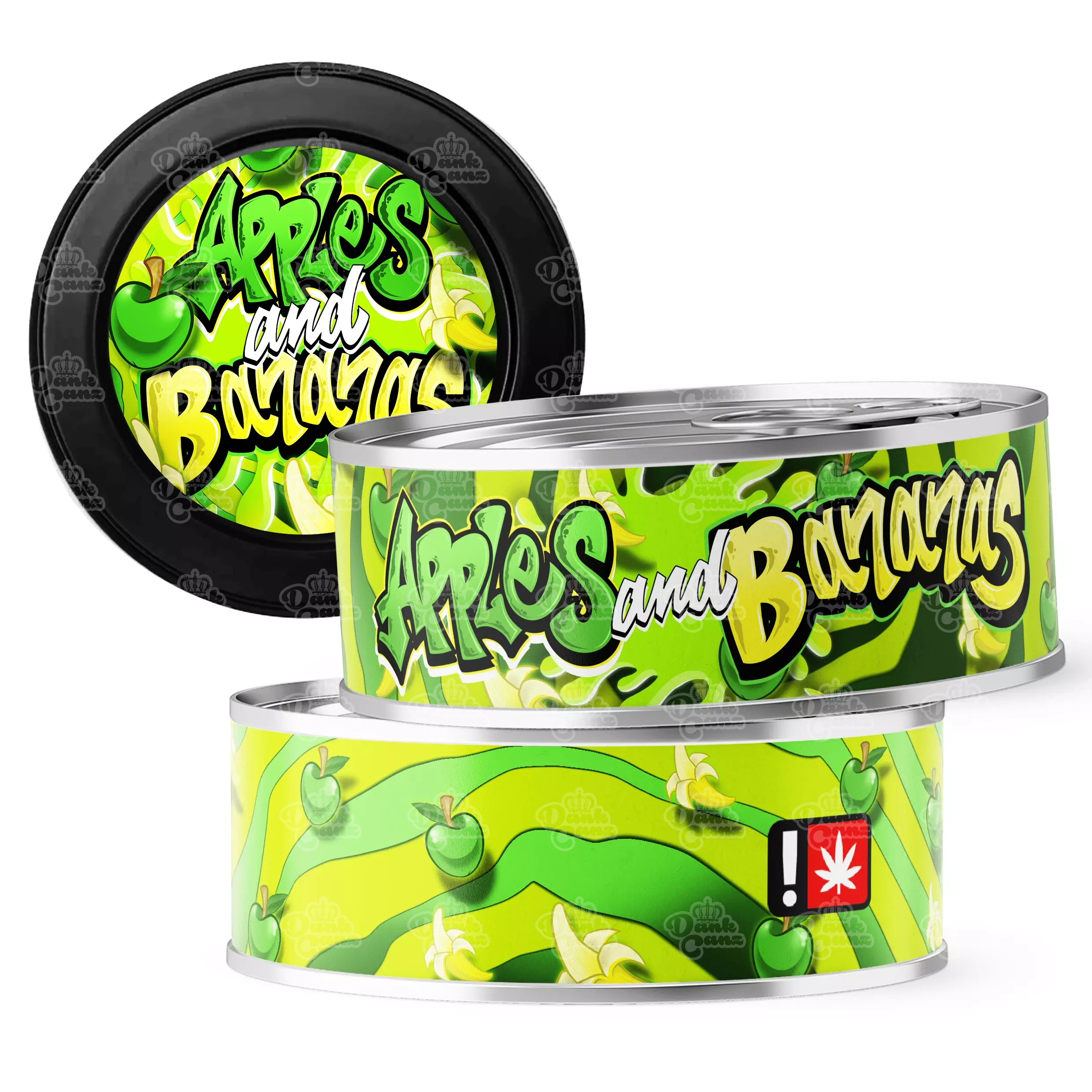 Apples & Bananas 3.5g Self Seal Tins - DC Packaging Custom Cannabis Packaging