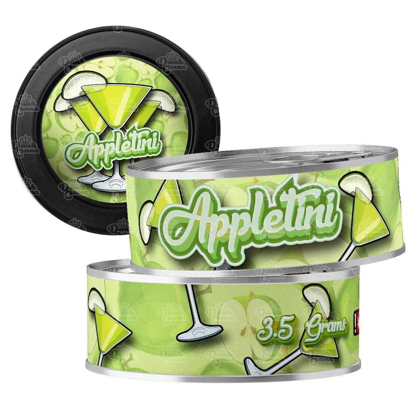 Appletini 3.5g Self Seal Tins - DC Packaging Custom Cannabis Packaging