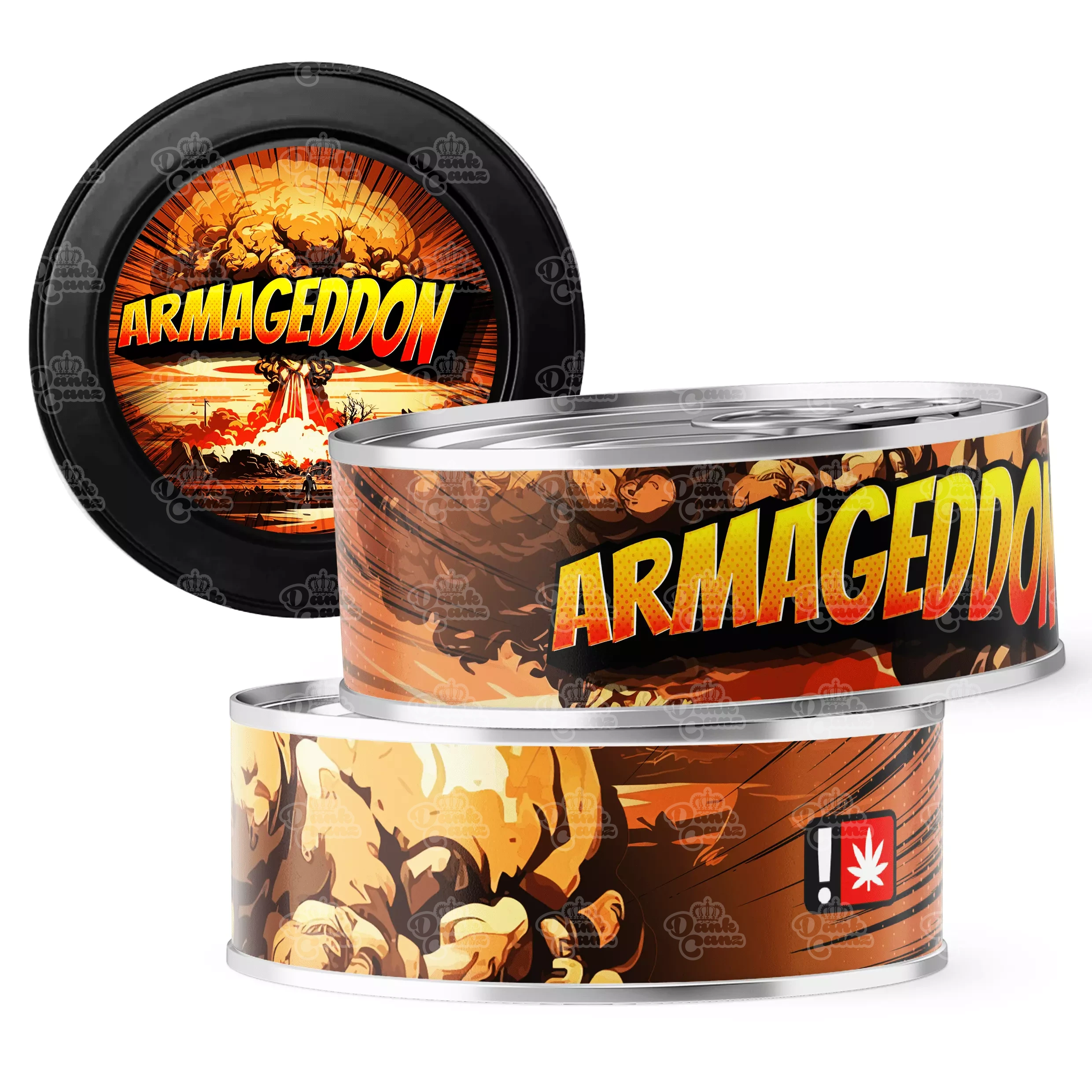 Armageddon 3.5g Self Seal Tins - DC Packaging Custom Cannabis Packaging