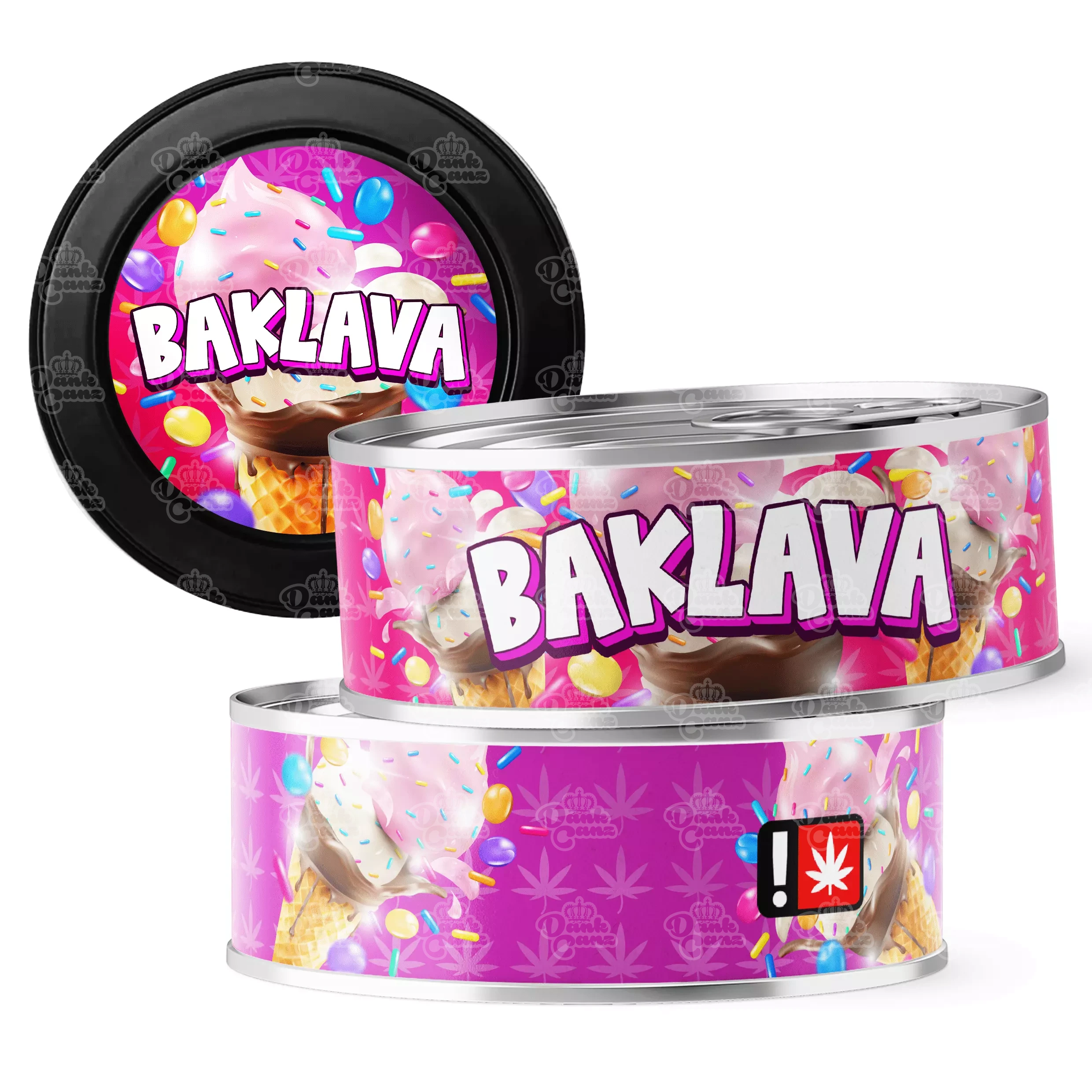 Baklava 3.5g Self Seal Tins - DC Packaging Custom Cannabis Packaging