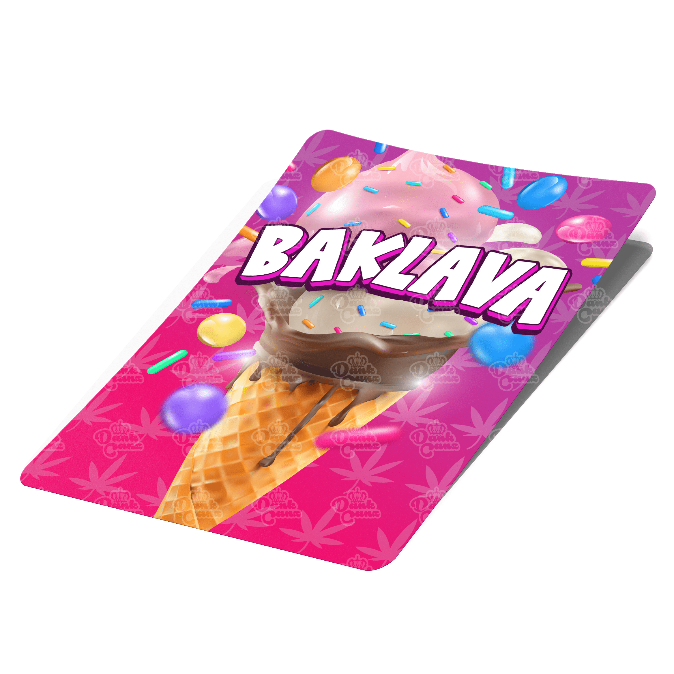 Baklava Mylar Bag Labels - Labels only - DC Packaging Custom Cannabis Packaging