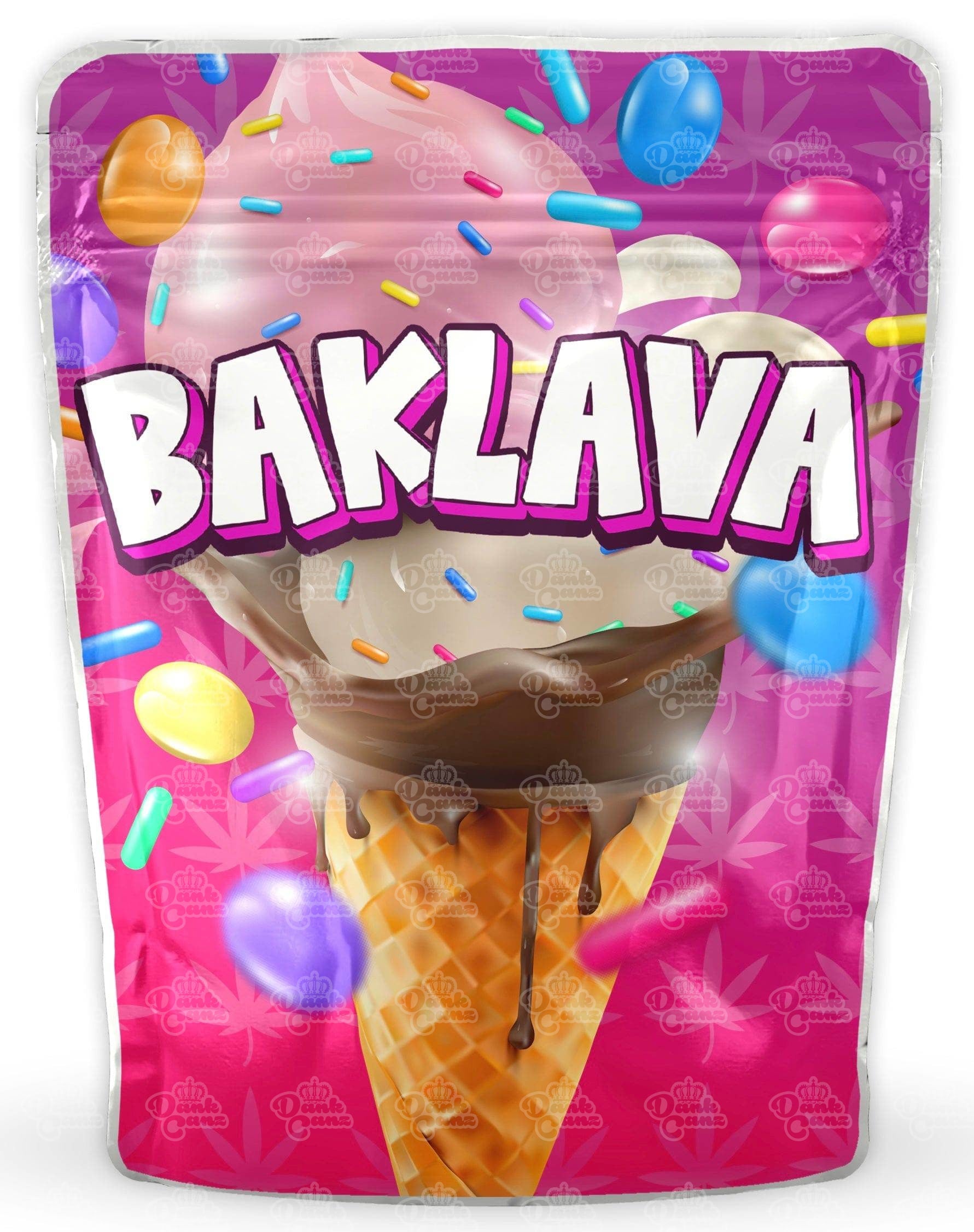 Baklava Mylar Bags - DC Packaging Custom Cannabis Packaging