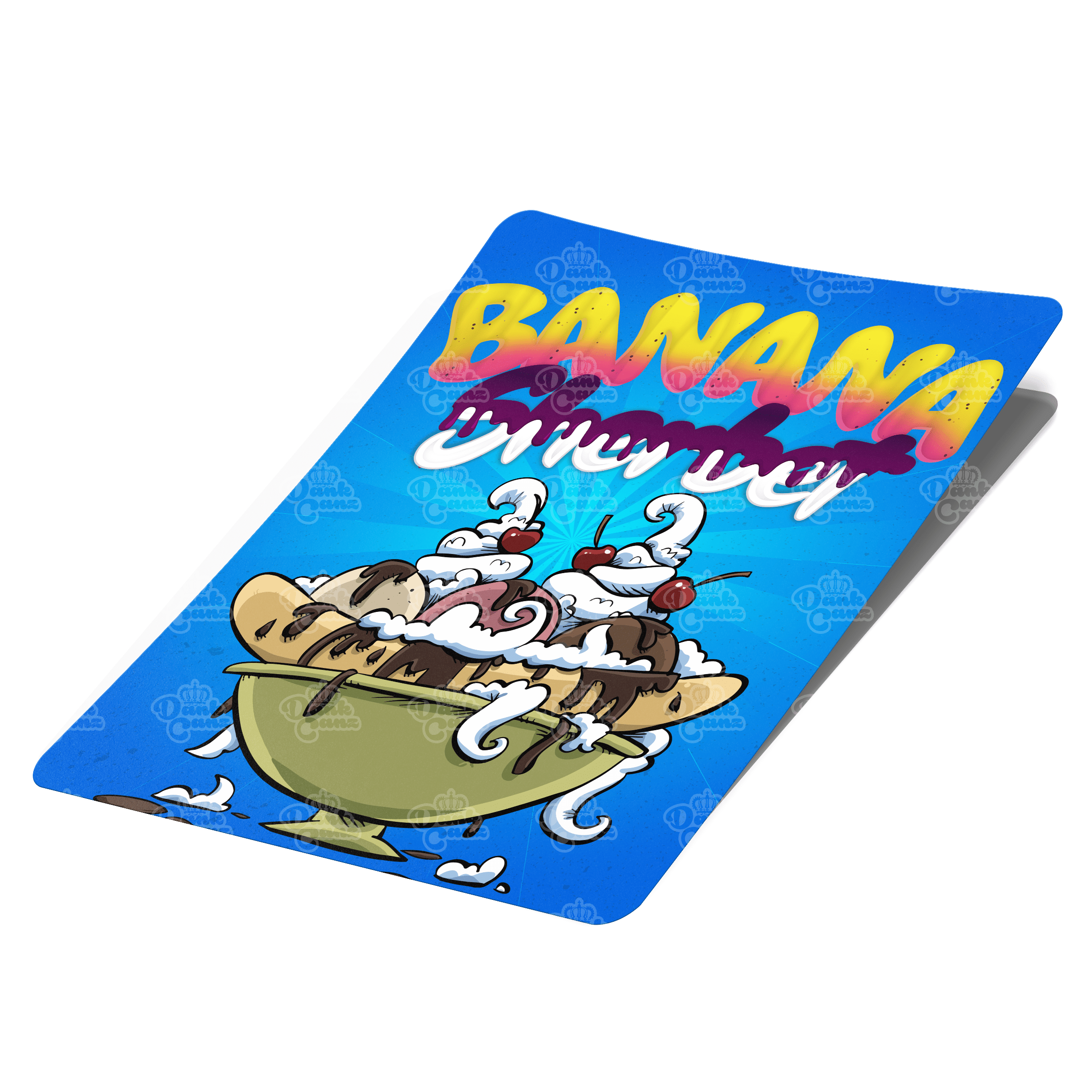 Banana Sherbet Mylar Bag Labels - Labels only - DC Packaging Custom Cannabis Packaging