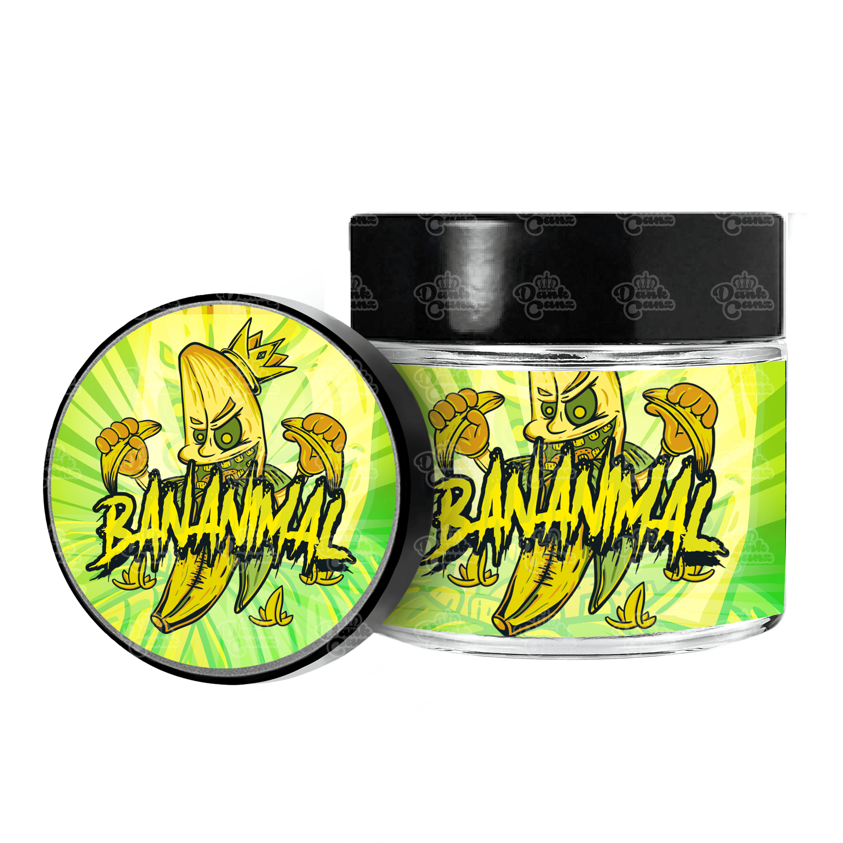 Bananimal 3.5g/60ml Glass Jars - Labelled - DC Packaging Custom Cannabis Packaging