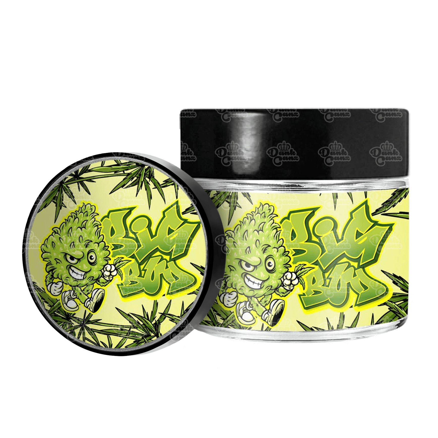 Big Bud 3.5g/60ml Glass Jars - Labelled - DC Packaging Custom Cannabis Packaging