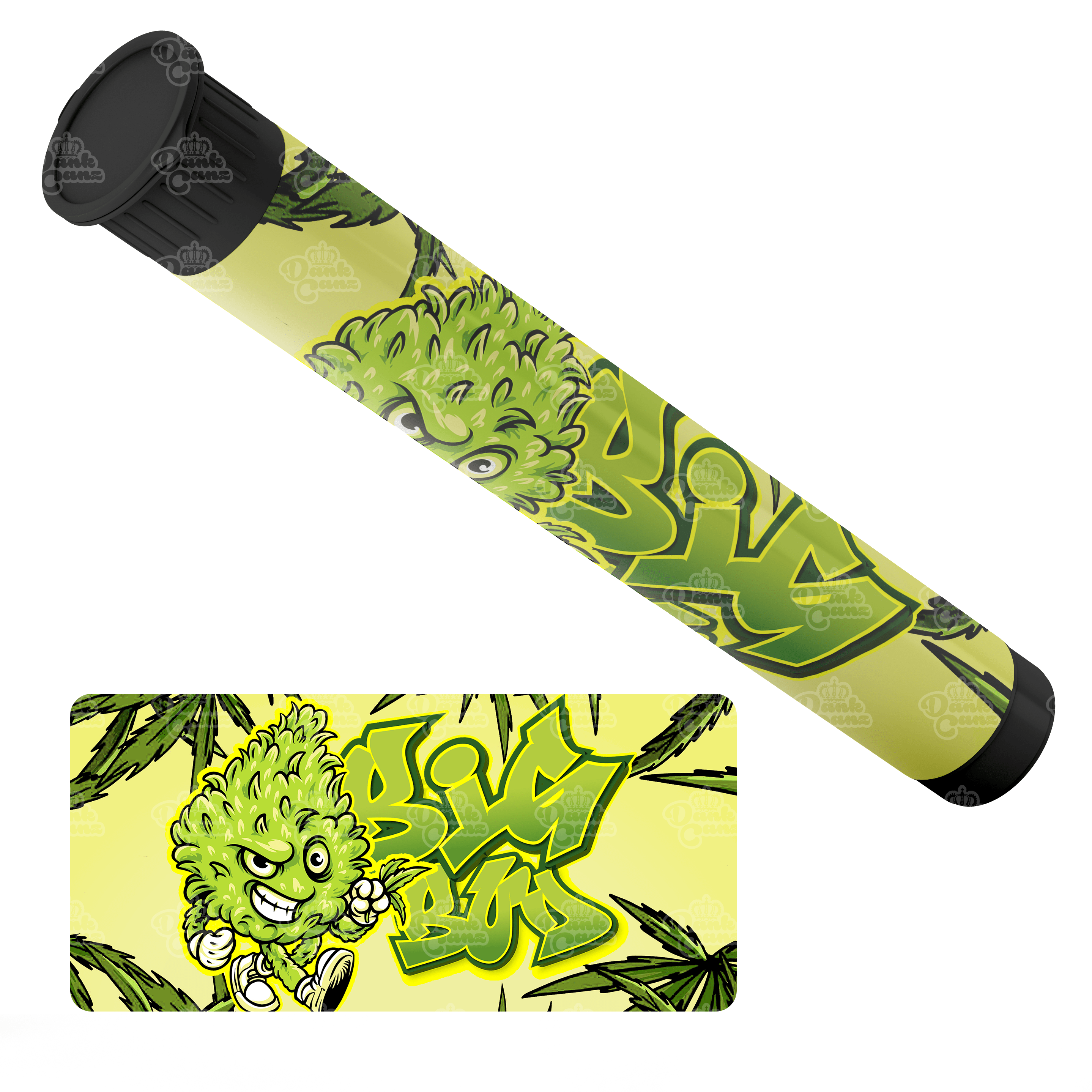 Big Bud Pre Roll Tubes - Labelled - DC Packaging Custom Cannabis Packaging
