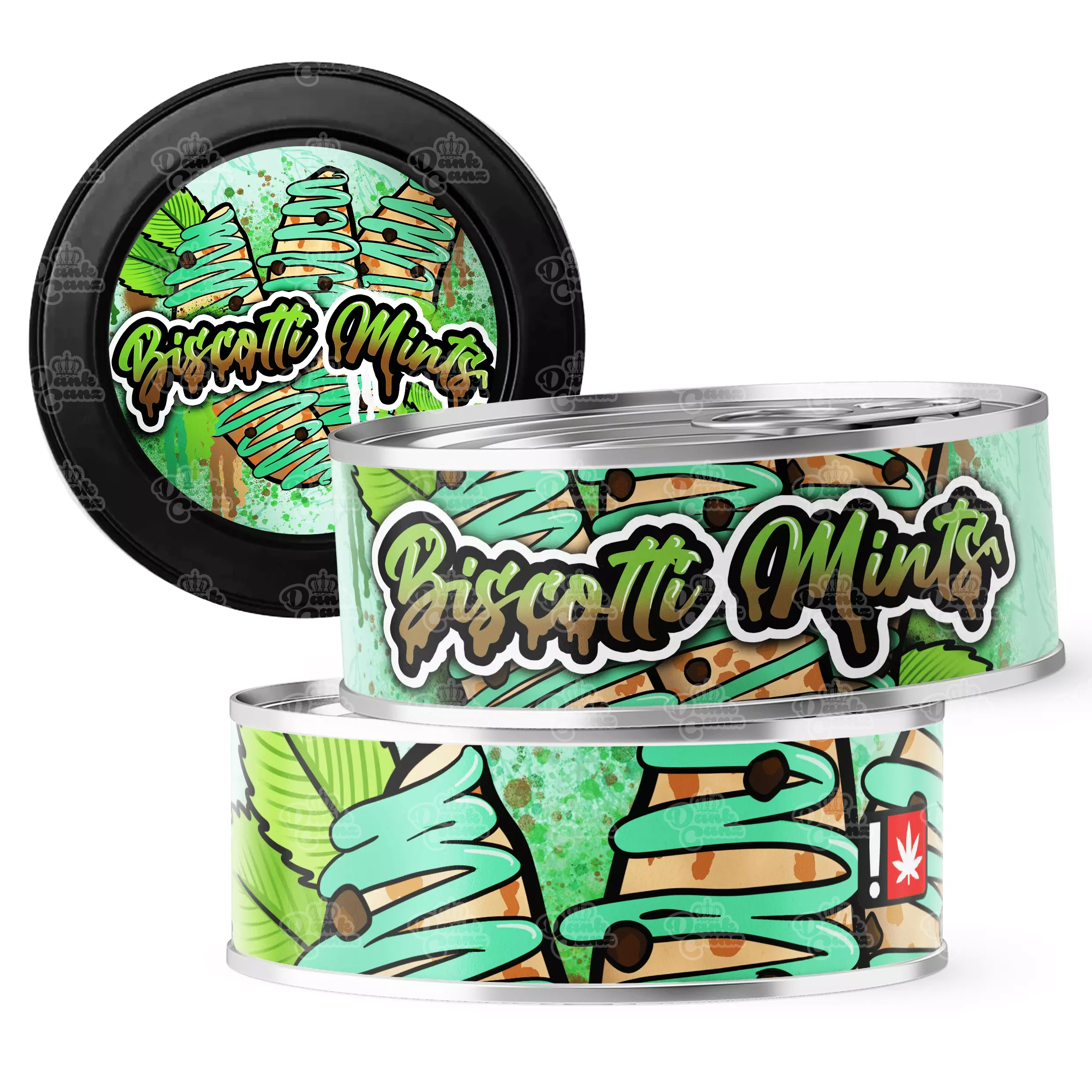 Biscotti Mints 3.5g Self Seal Tins - DC Packaging Custom Cannabis Packaging