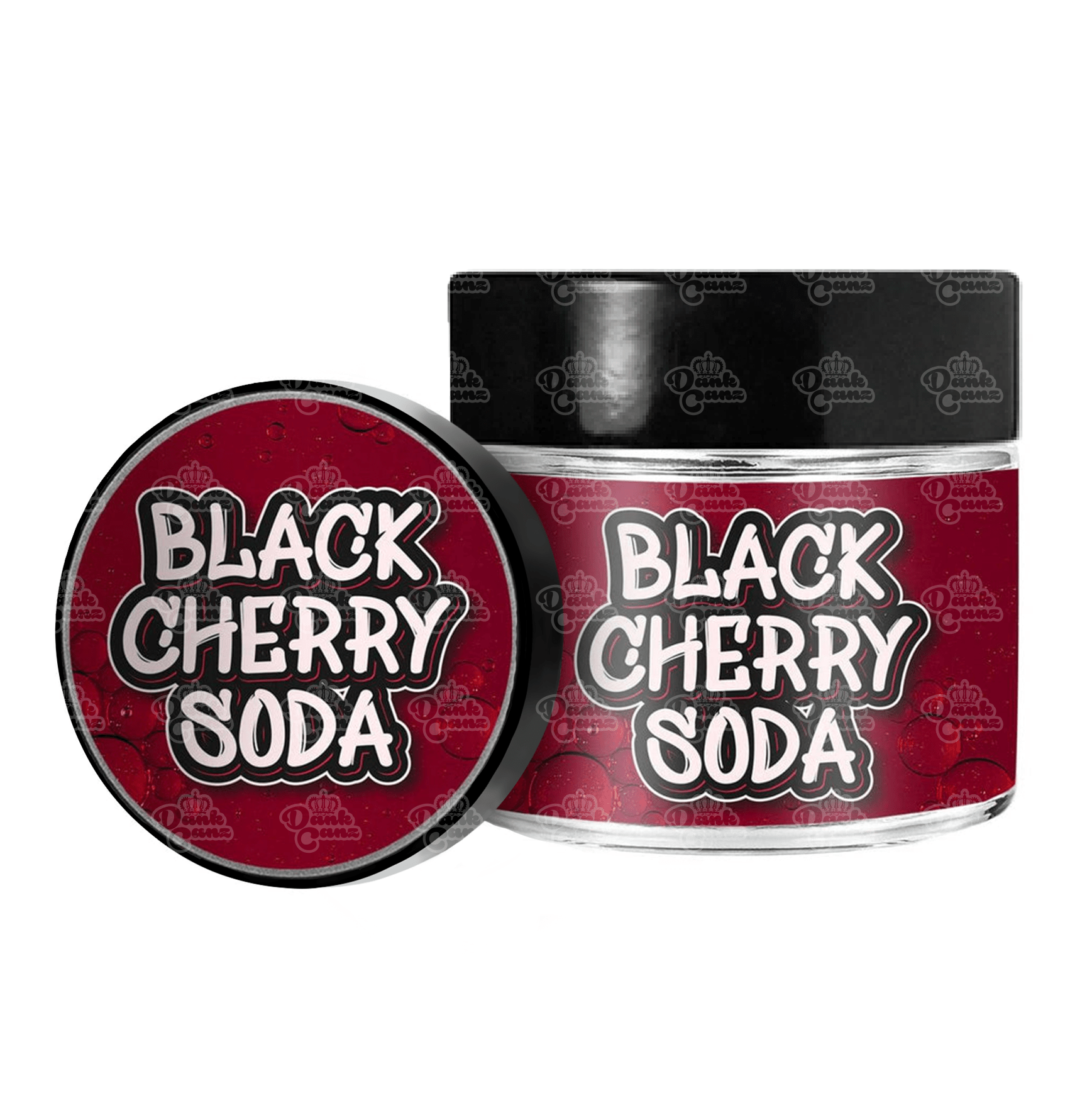 Black Cherry Soda 3.5g/60ml Glass Jars - Labelled - DC Packaging Custom Cannabis Packaging