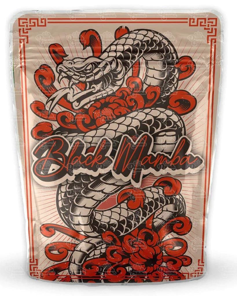 Black Mamba Mylar Bags - DC Packaging Custom Cannabis Packaging