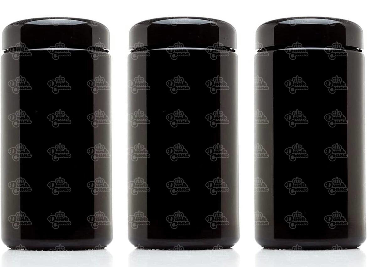 Black Miron Glass Jars UV 100ml 200ml 250ml 500ml - DC Packaging Custom Cannabis Packaging