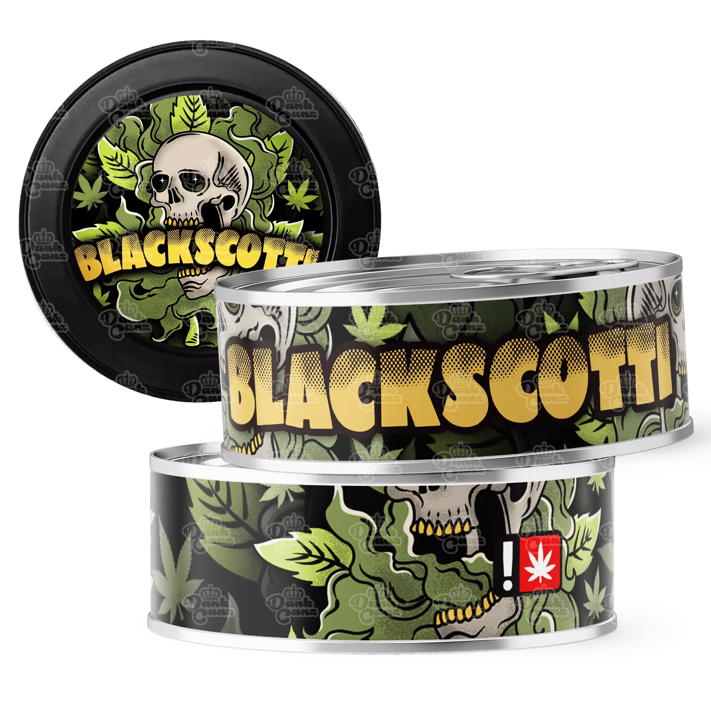 Blackscotti 3.5g Self Seal Tins - DC Packaging Custom Cannabis Packaging