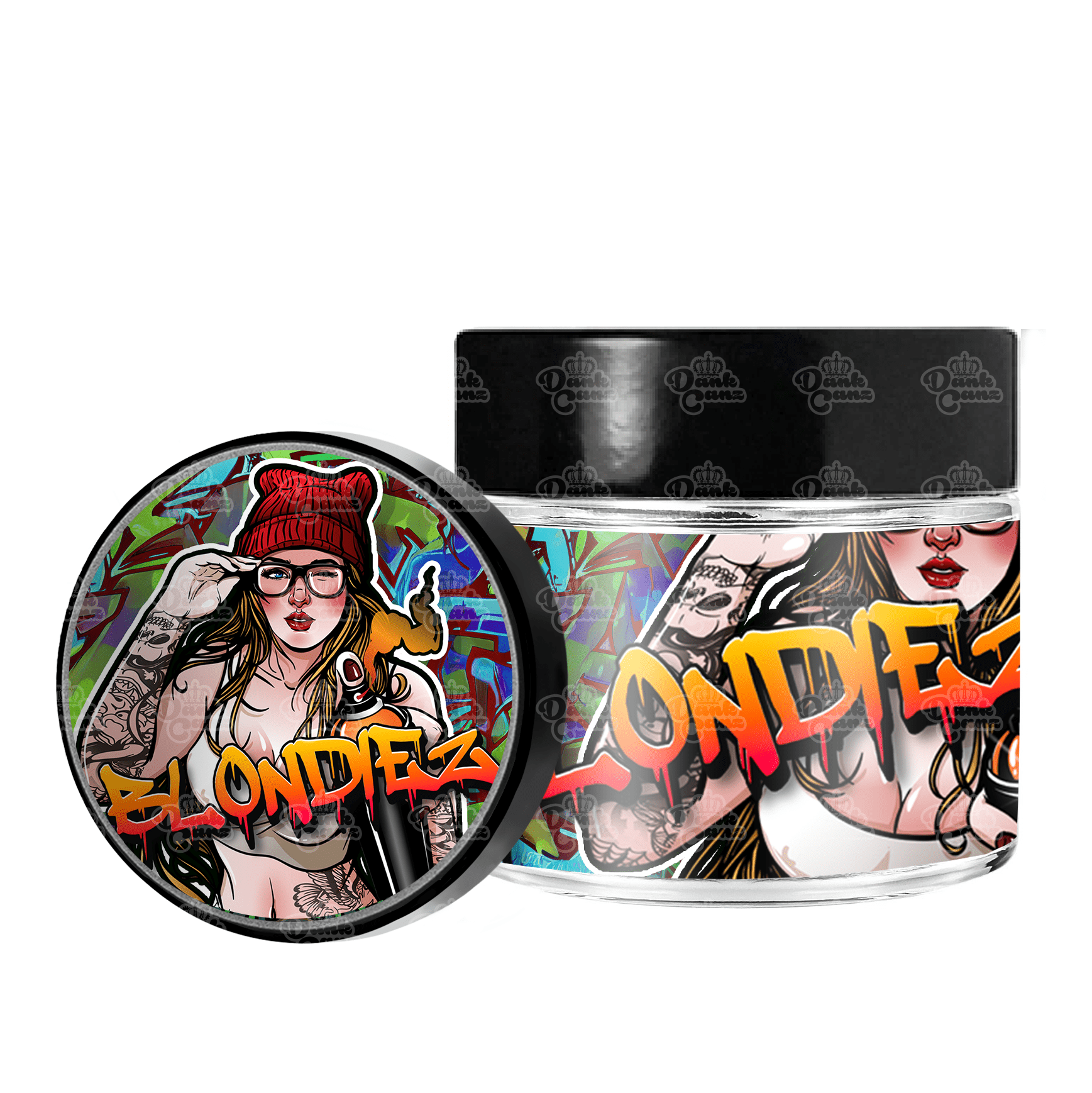 Blondiez 3.5g/60ml Glass Jars - Labelled - DC Packaging Custom Cannabis Packaging