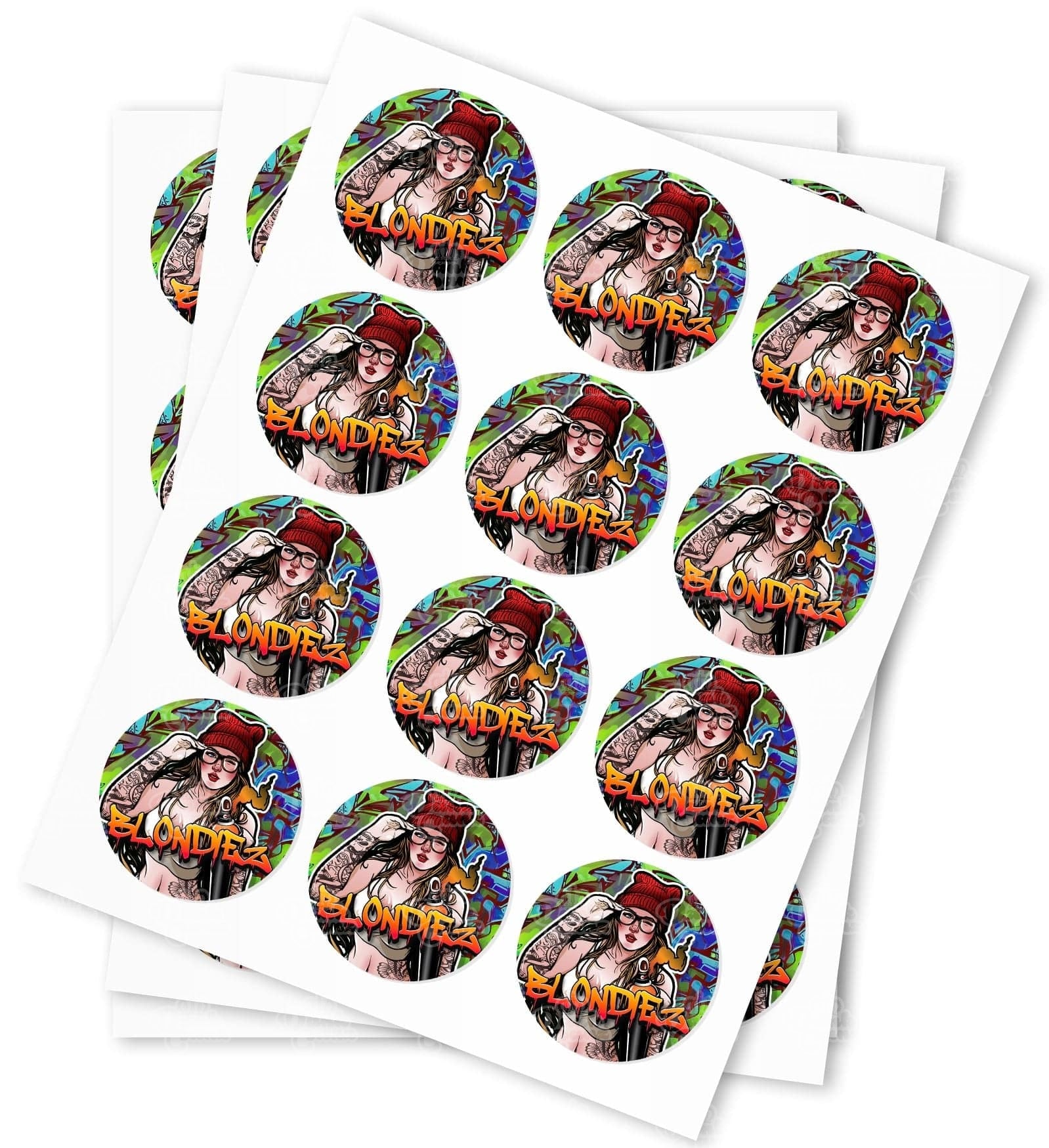 Blondiez Strain Stickers - DC Packaging Custom Cannabis Packaging