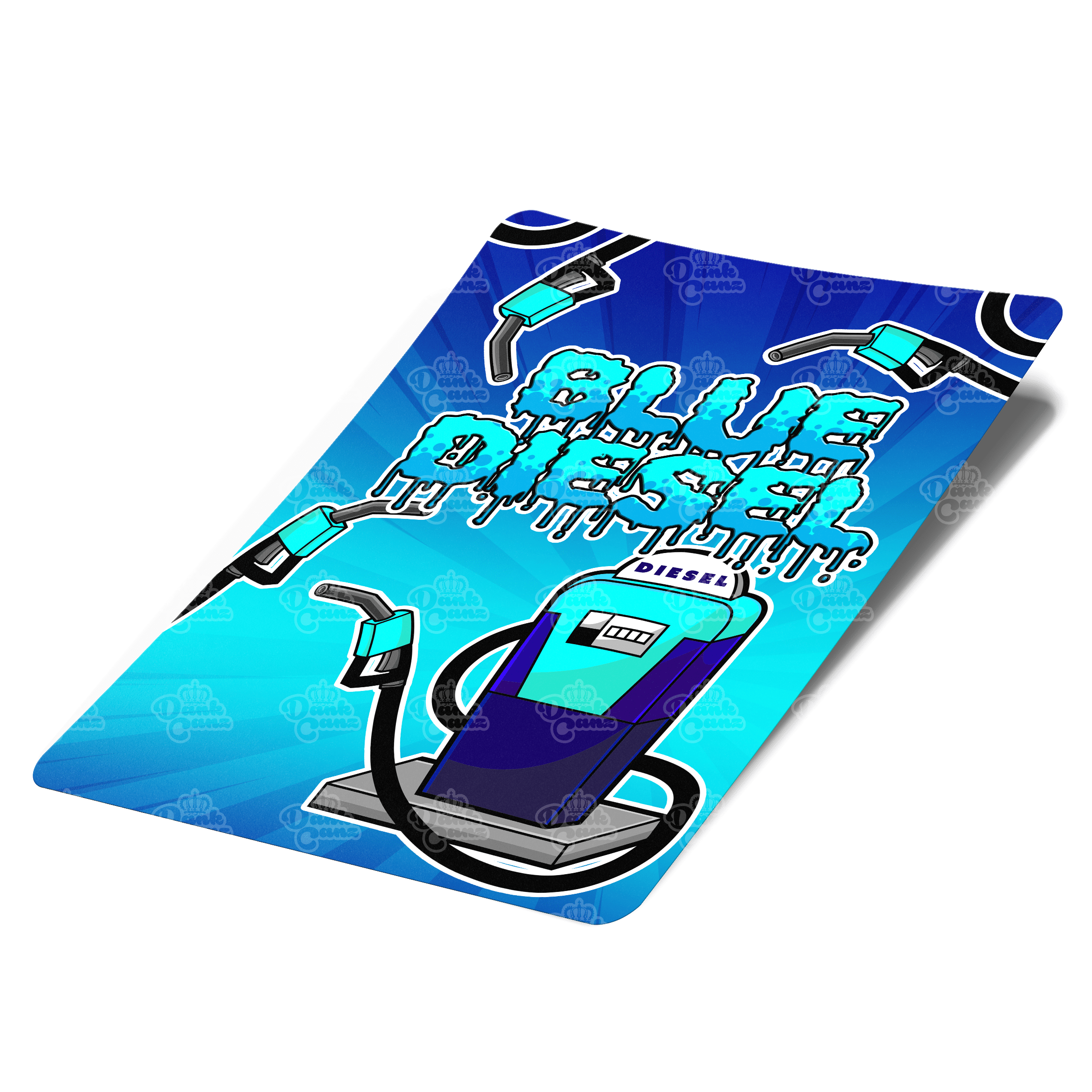 Blue Diesel Mylar Bag Labels - Labels only - DC Packaging Custom Cannabis Packaging