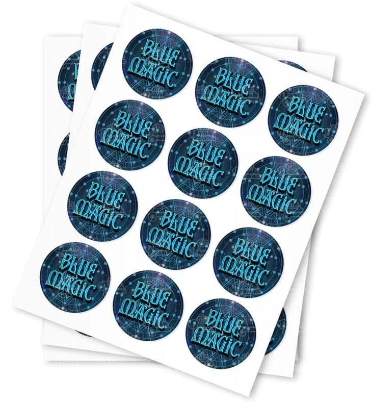 Blue Magic Strain Stickers - DC Packaging Custom Cannabis Packaging