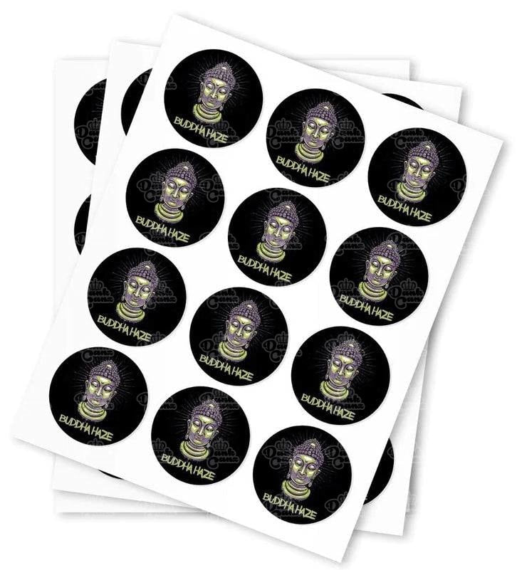 Buddha Haze Stickers - DC Packaging Custom Cannabis Packaging