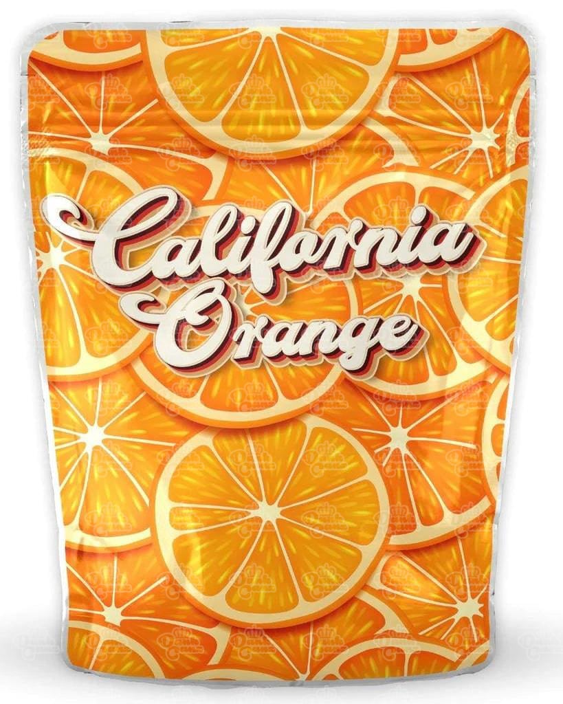 California Orange Mylar Bags - DC Packaging Custom Cannabis Packaging