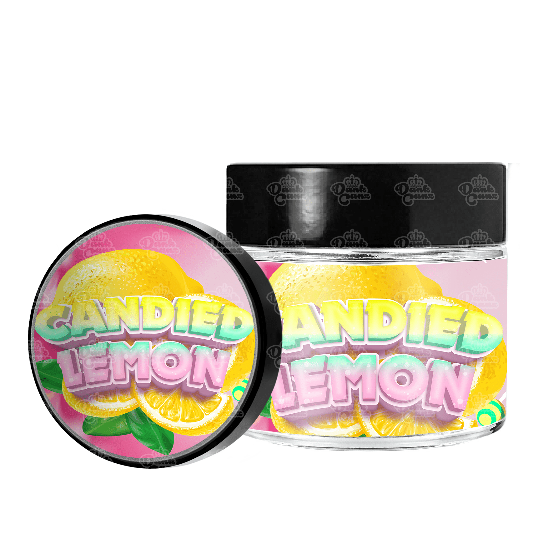 Candied Lemon 3.5g/60ml Glass Jars - Labelled - DC Packaging Custom Cannabis Packaging