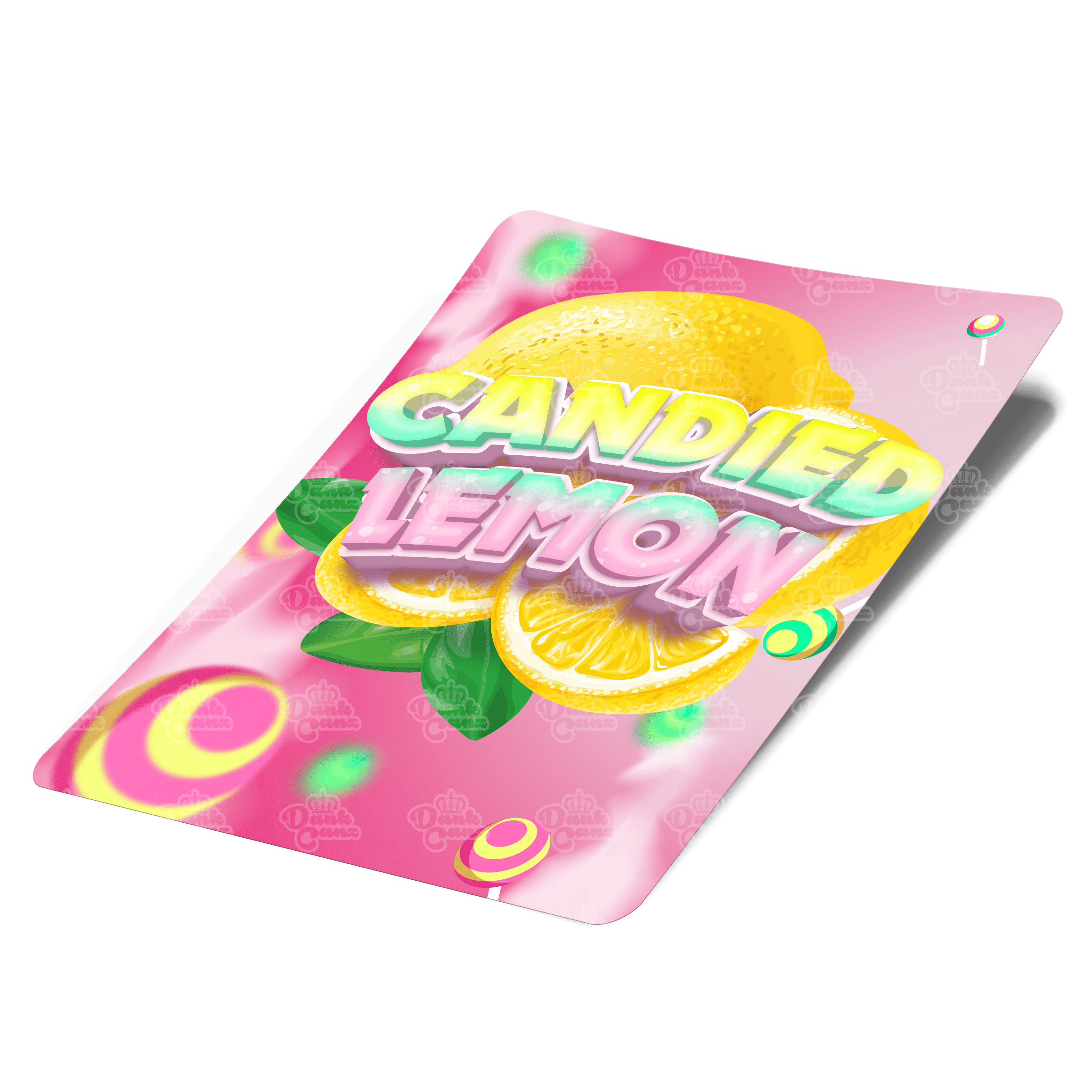 Candied Lemon Mylar Bag Labels - Labels only - DC Packaging Custom Cannabis Packaging