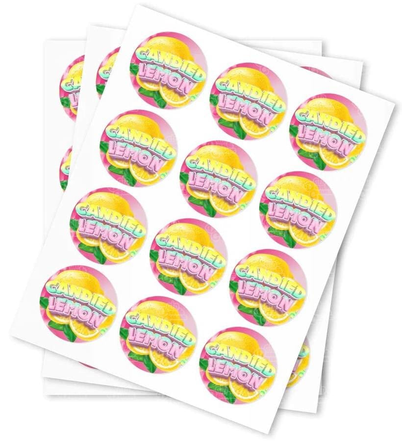 Candied Lemon Strain Stickers - DC Packaging Custom Cannabis Packaging