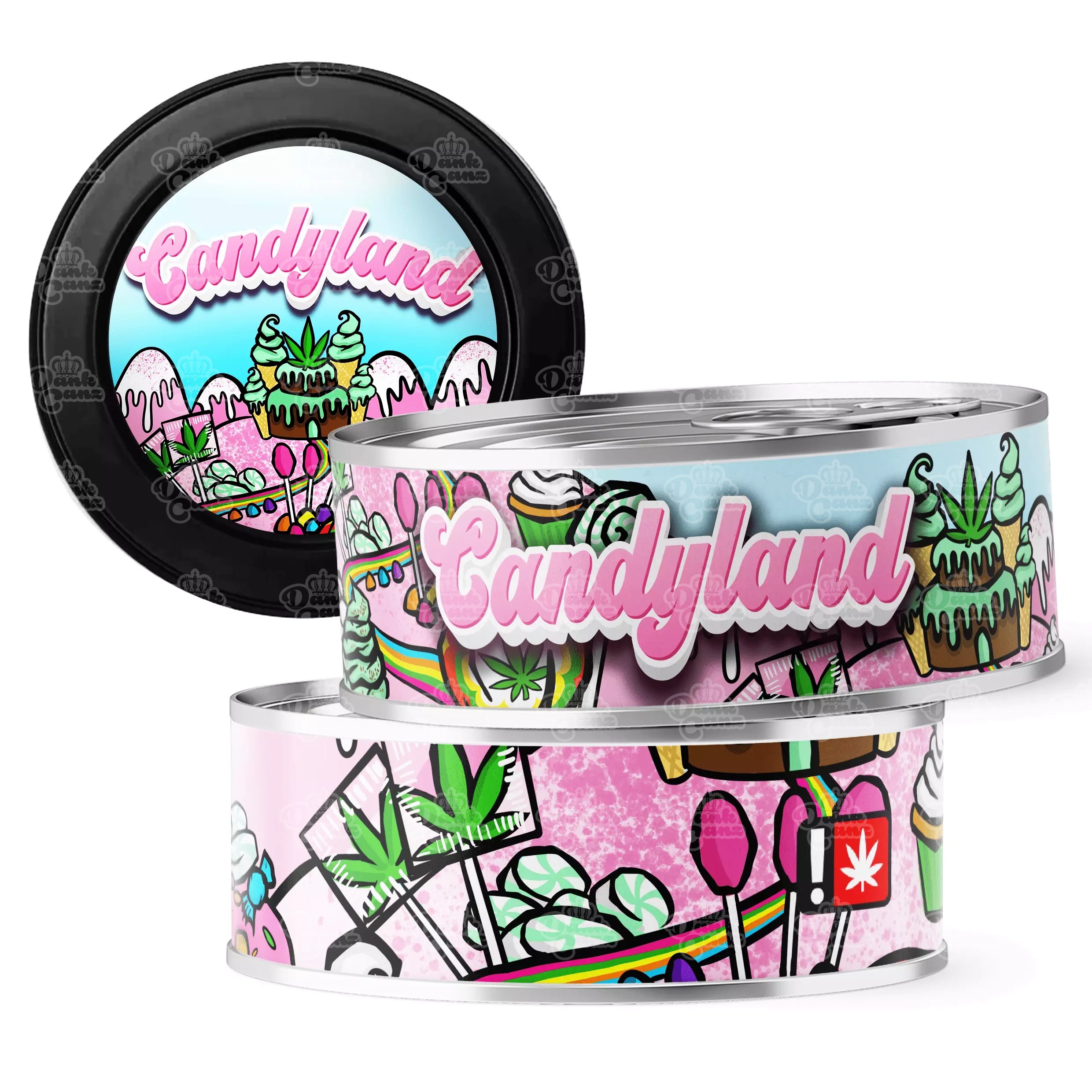 Candyland 3.5g Self Seal Tins - DC Packaging Custom Cannabis Packaging