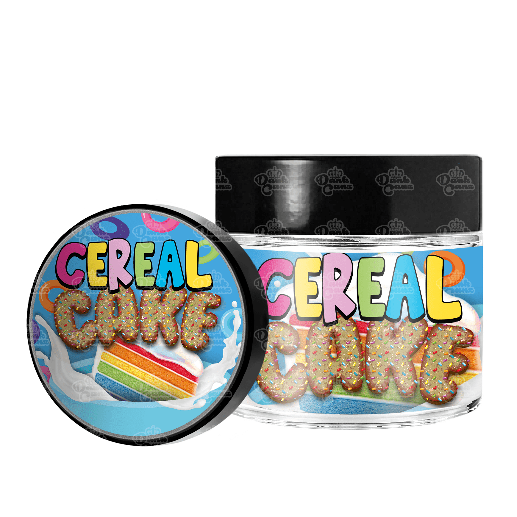 Cereal Cake 3.5g/60ml Glass Jars - Labelled - DC Packaging Custom Cannabis Packaging
