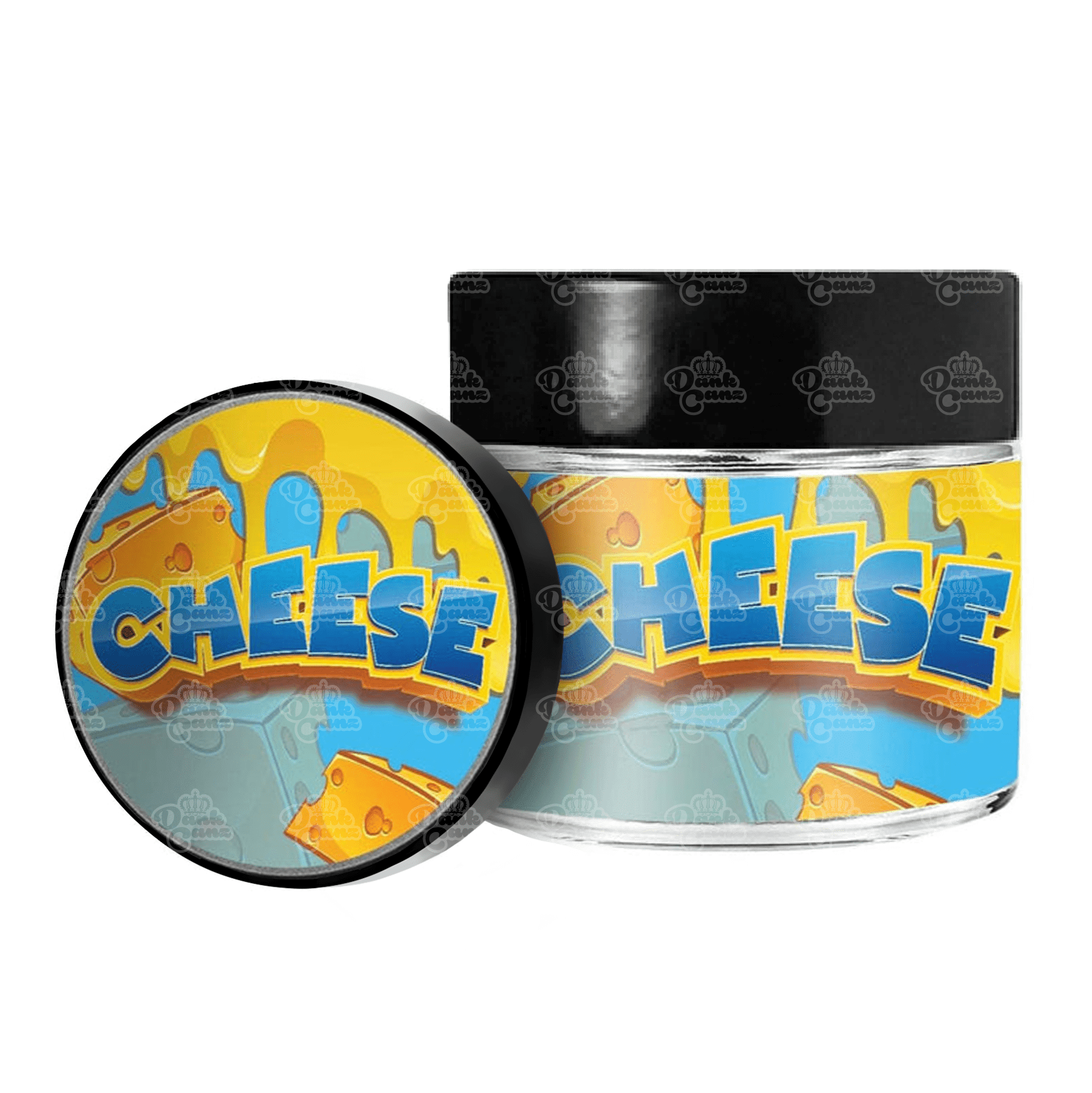 Cheese 3.5g/60ml Glass Jars - Labelled - DC Packaging Custom Cannabis Packaging