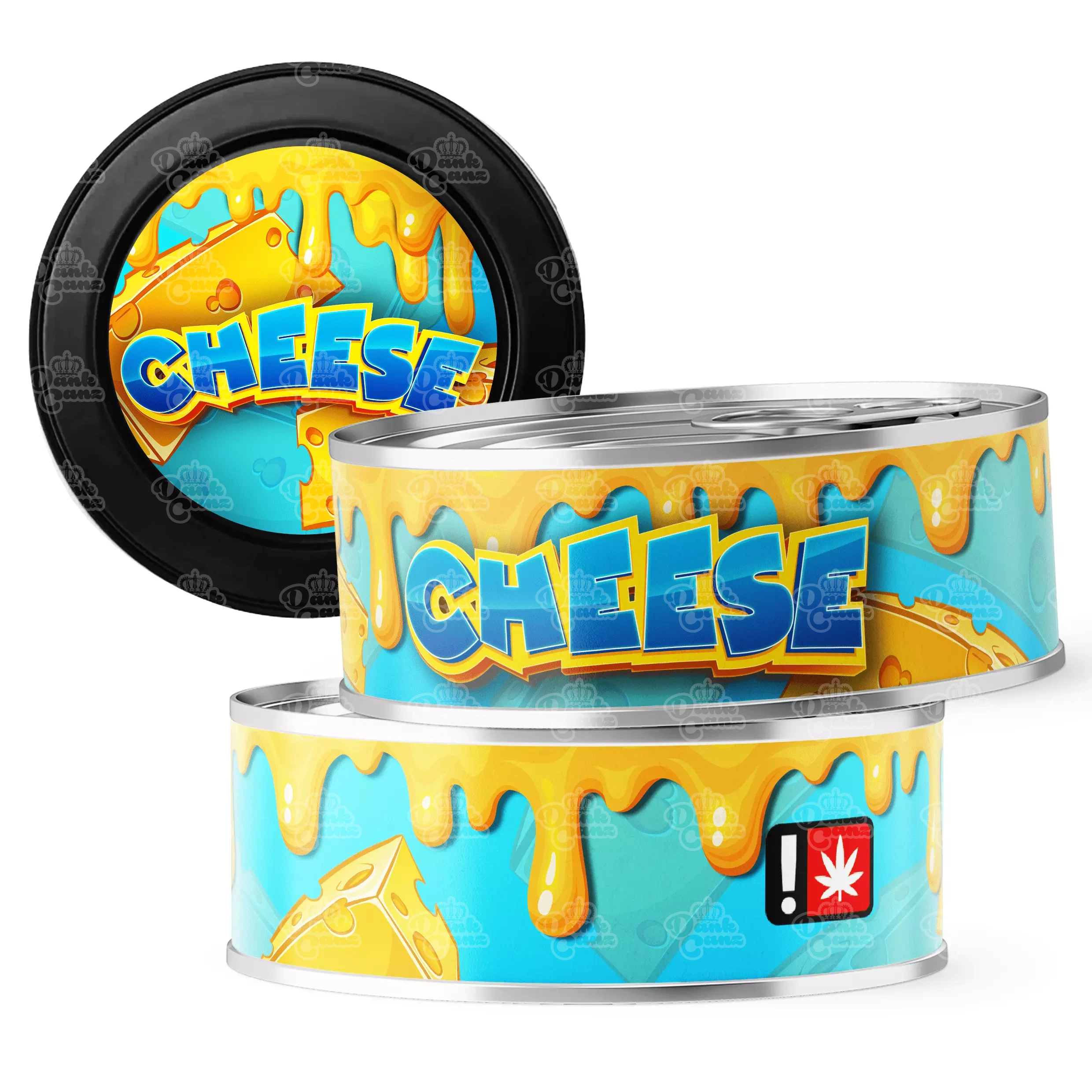 Cheese 3.5g Self Seal Tins - DC Packaging Custom Cannabis Packaging